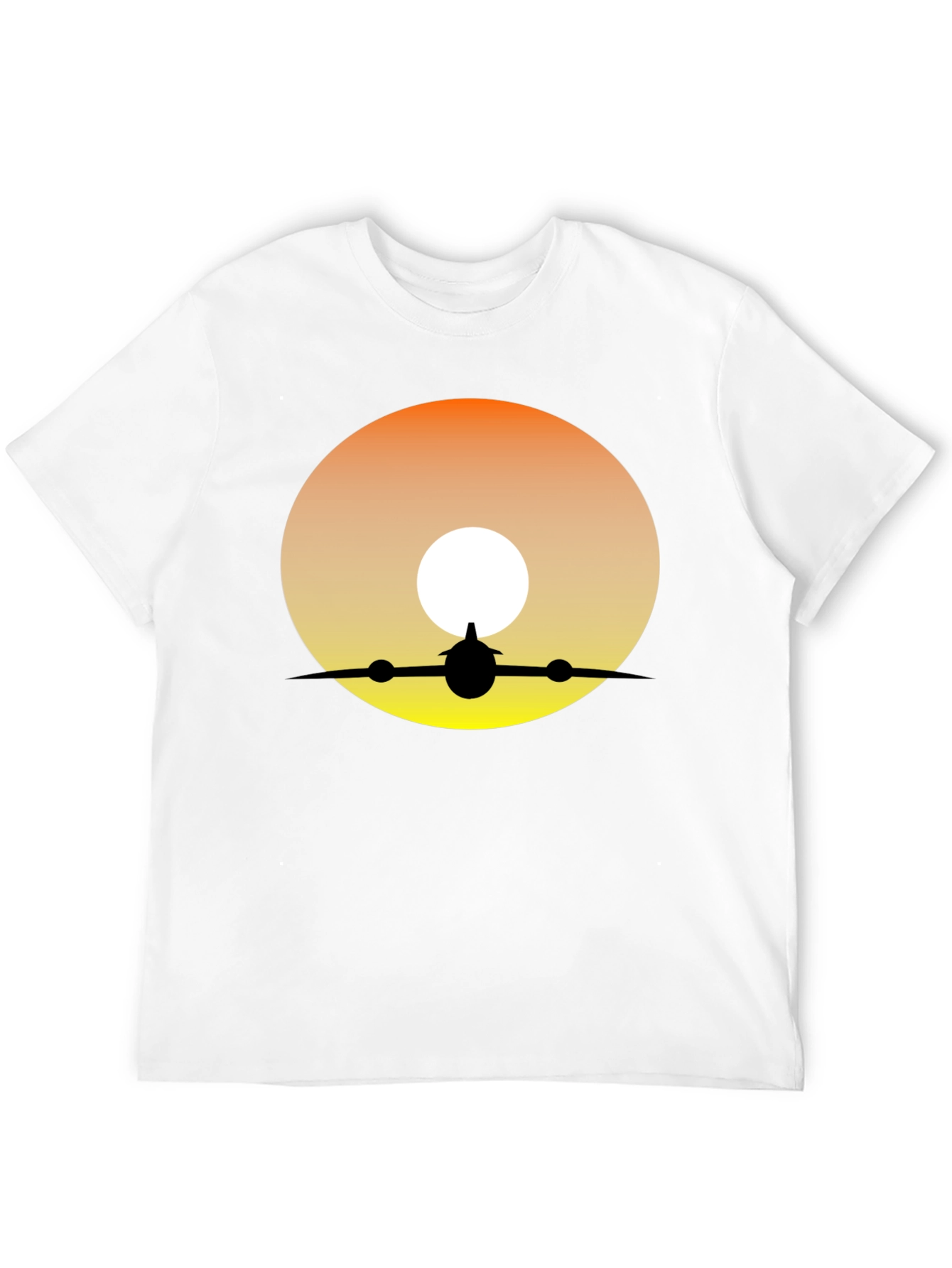 Sunset Airplane Silhouette Graphic Tee