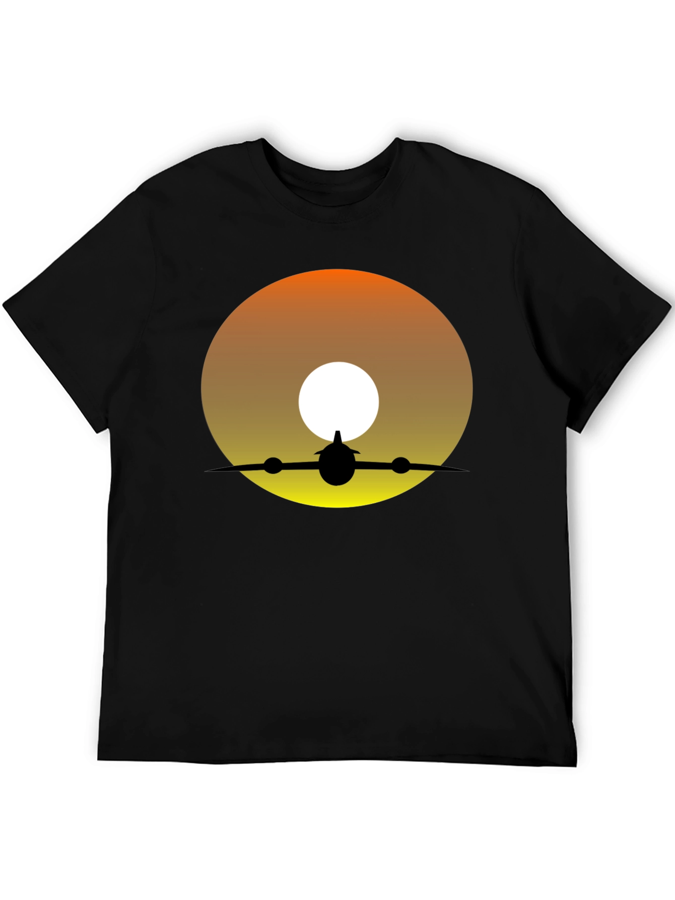 Sunset Airplane Silhouette Graphic Tee