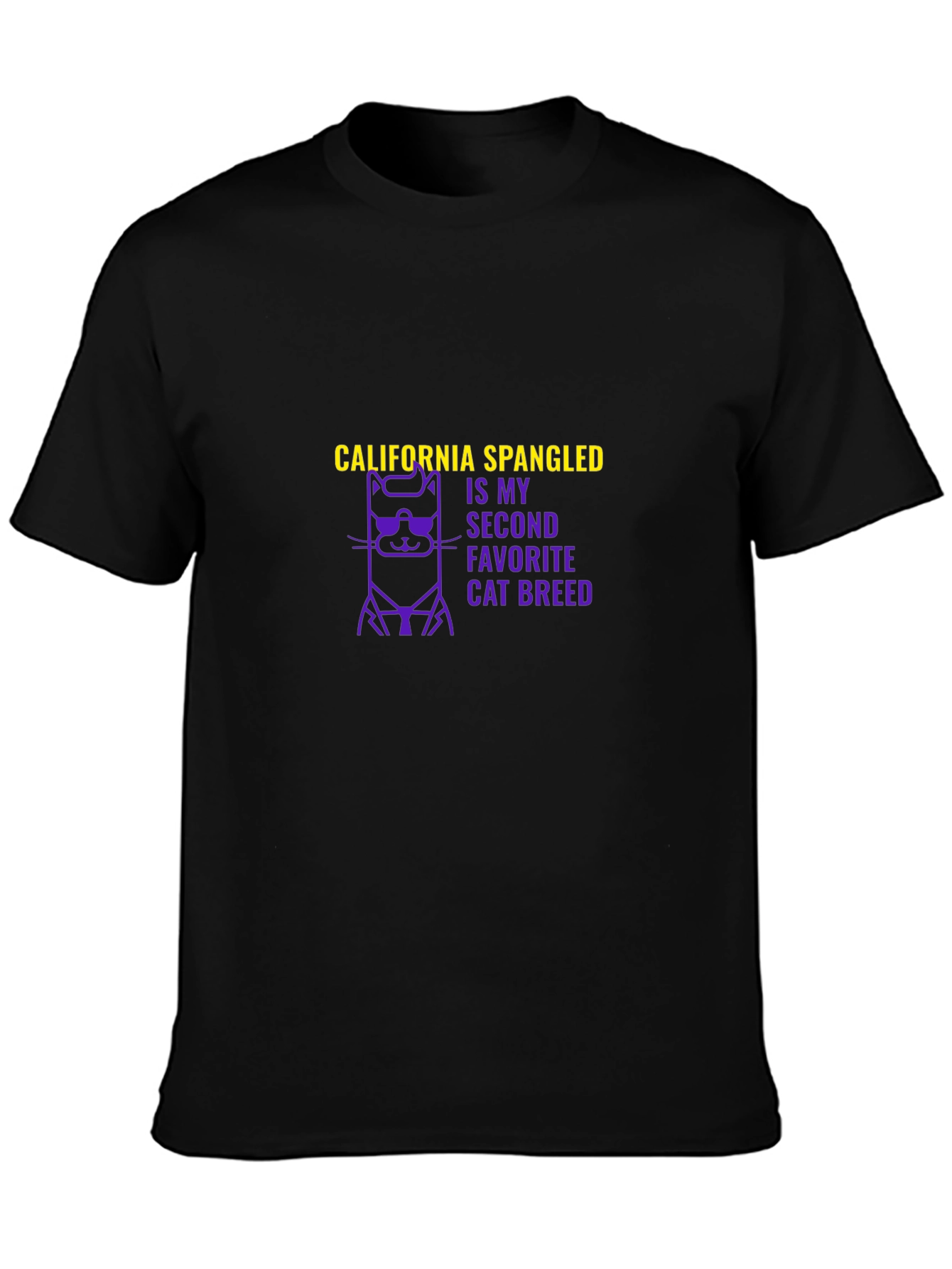 California Spangled Cat Breed Graphic T-Shirt