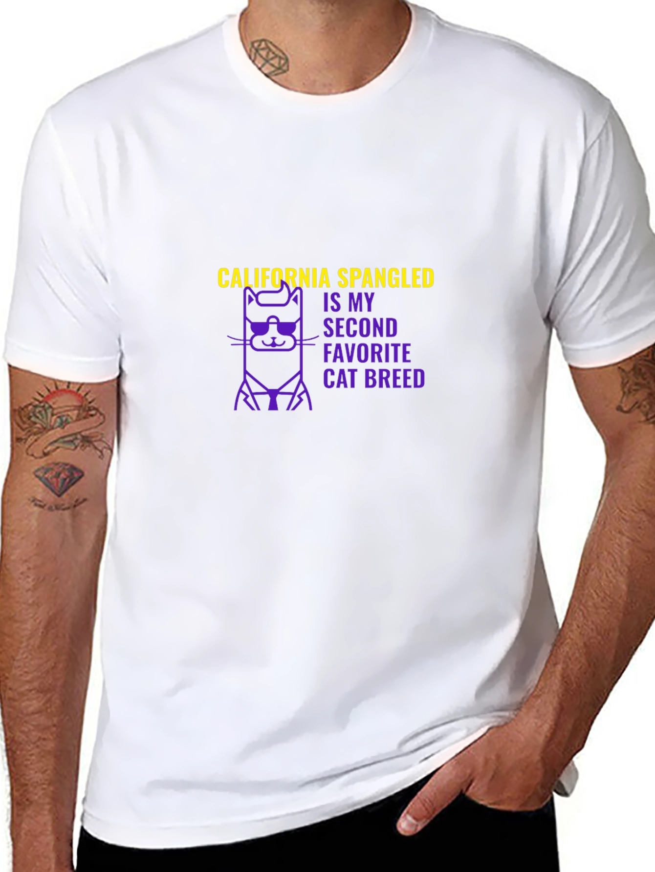 California Spangled Cat Breed Graphic T-Shirt