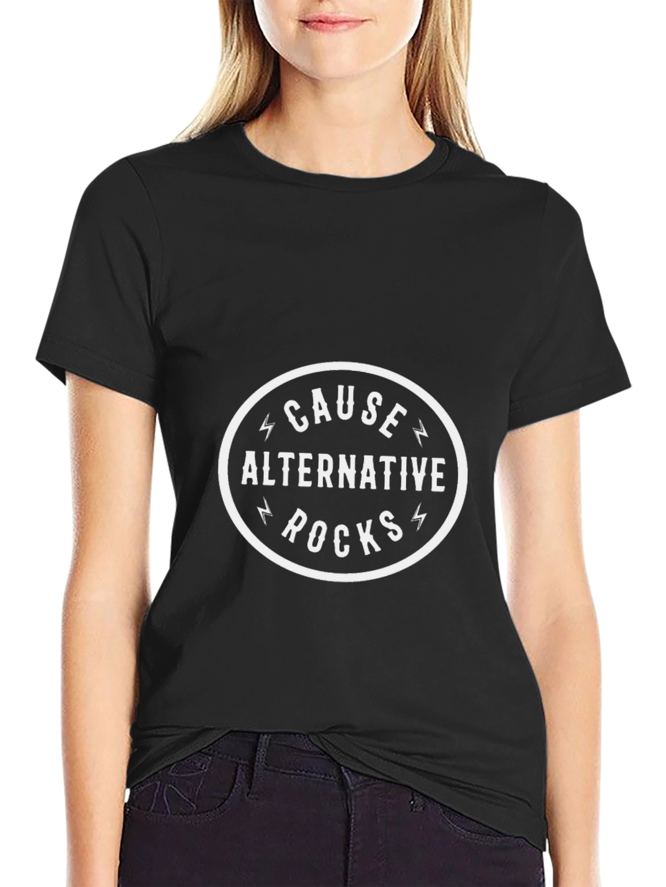Cause Alternative Rocks Graphic T-Shirt - Black