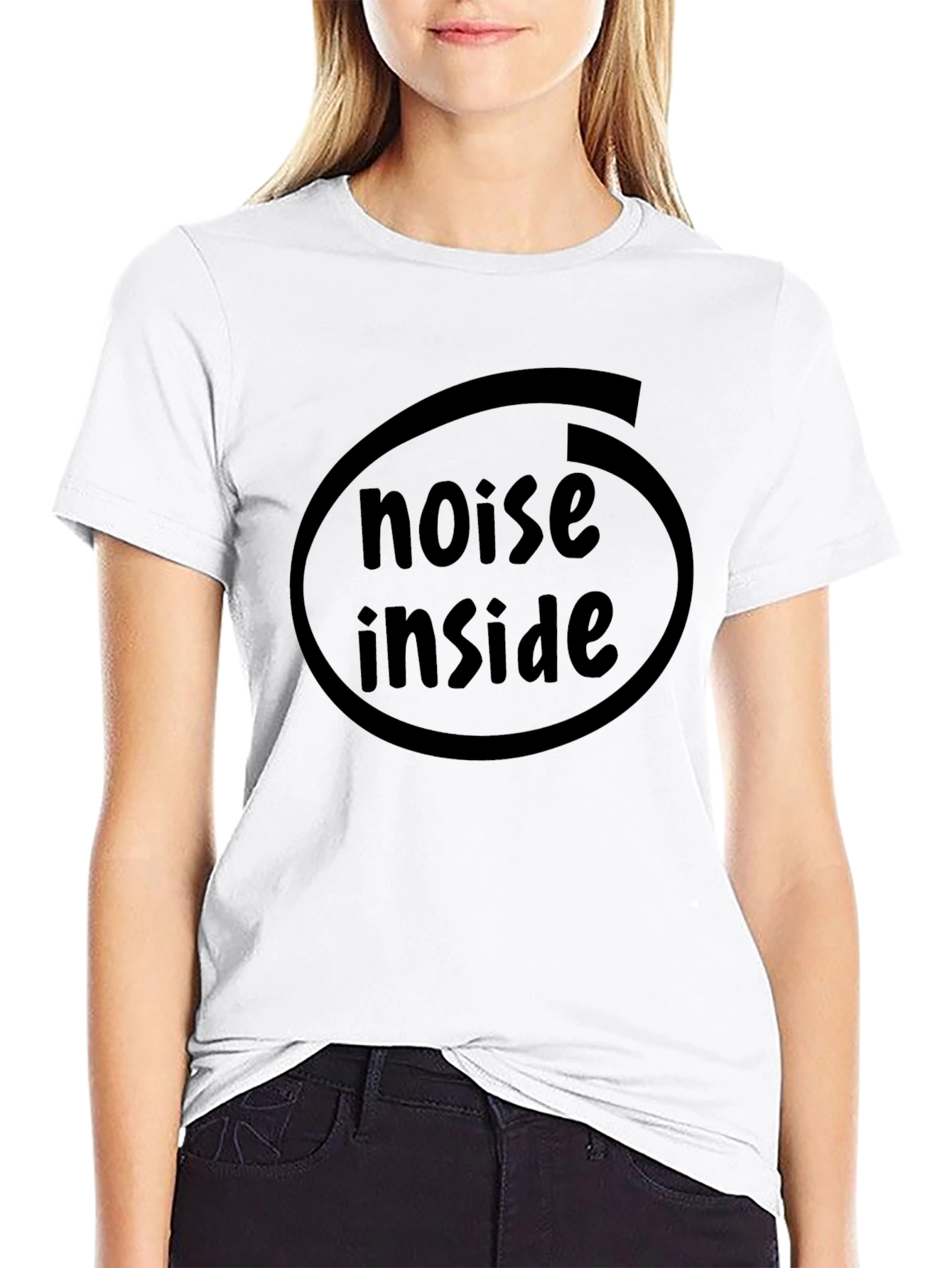 Noise Inside Black Graphic Tee