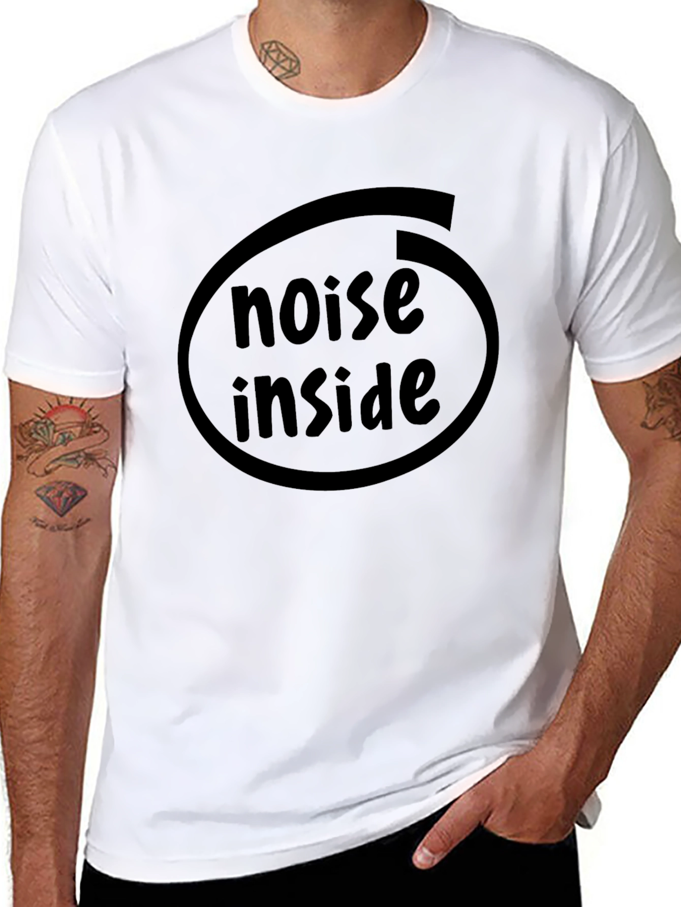 Noise Inside Black Graphic Tee