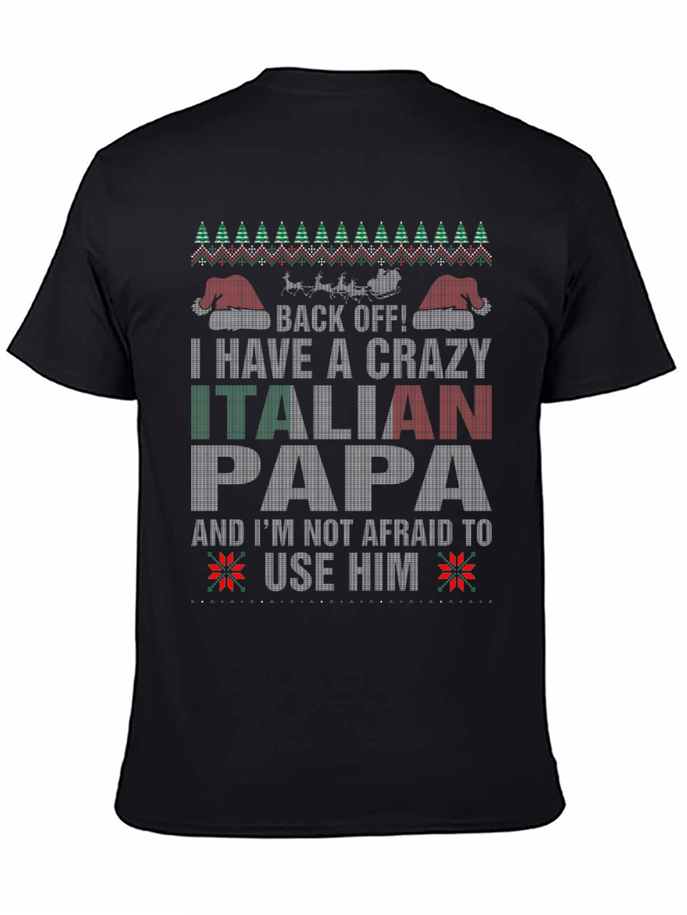 Crazy Italian Papa Christmas T-Shirt