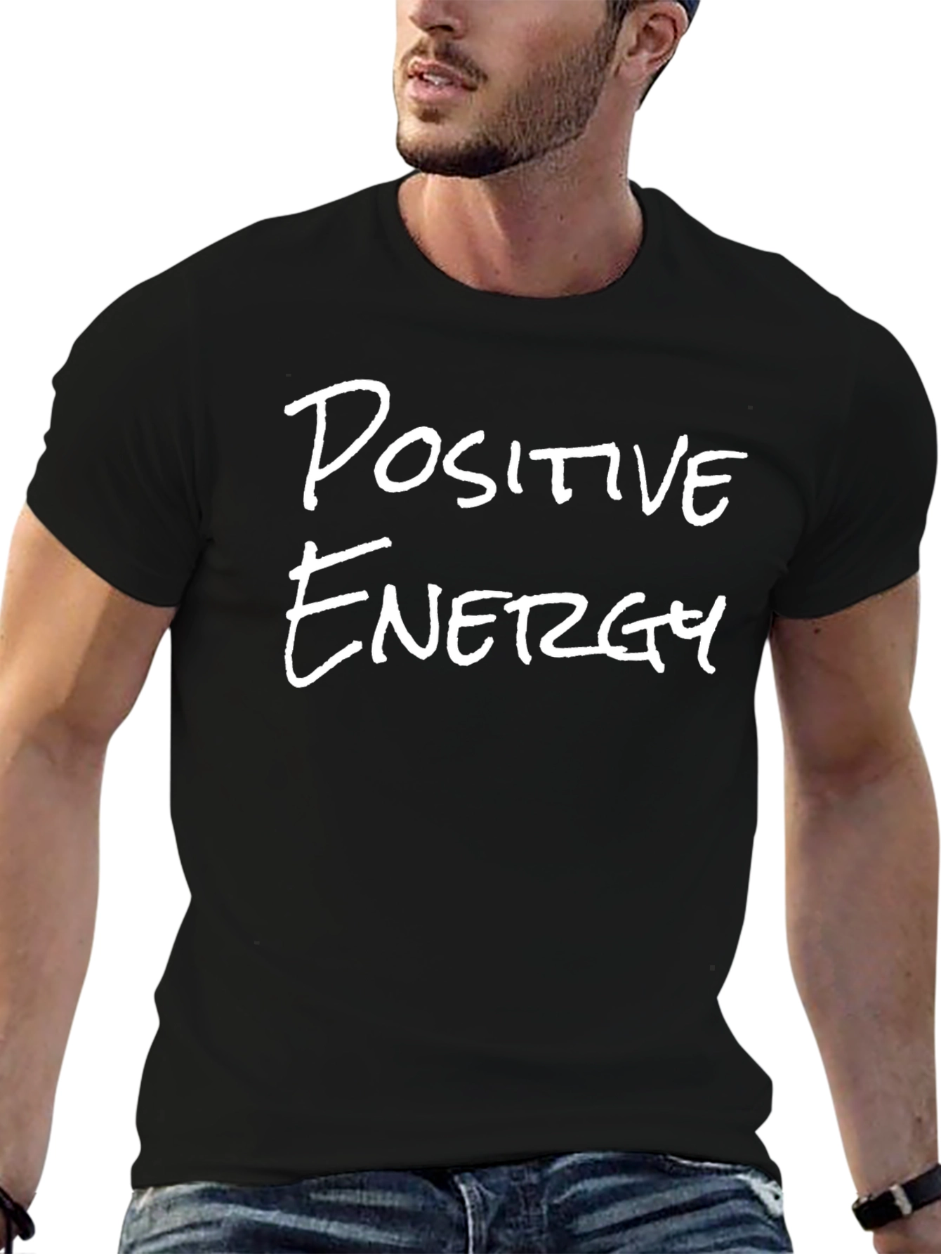 Positive Energy Graphic Tee - Mens Black T-Shirt
