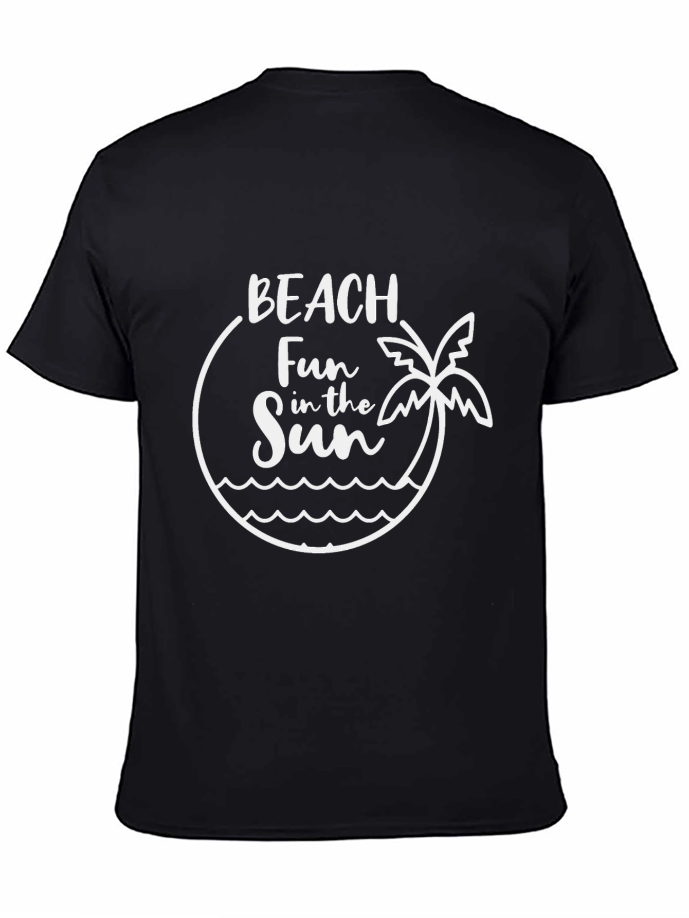 Beach Fun In The Sun Black T-Shirt