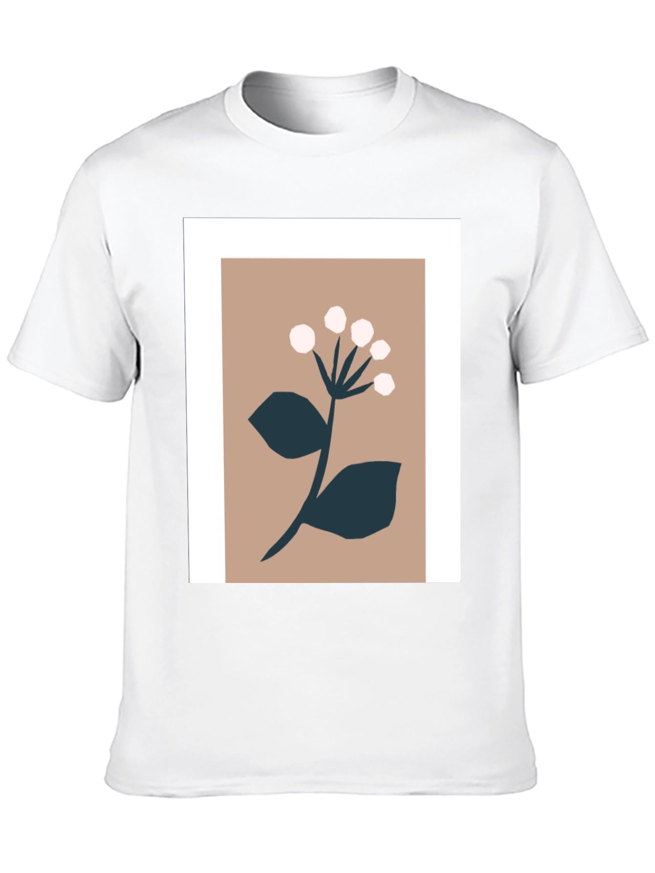 Minimalist Floral Graphic Print Tee