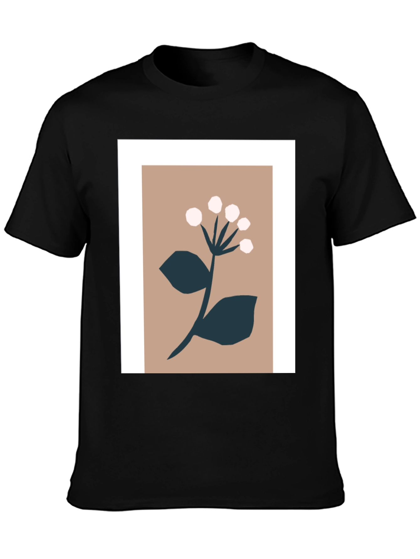Minimalist Floral Graphic Print Tee