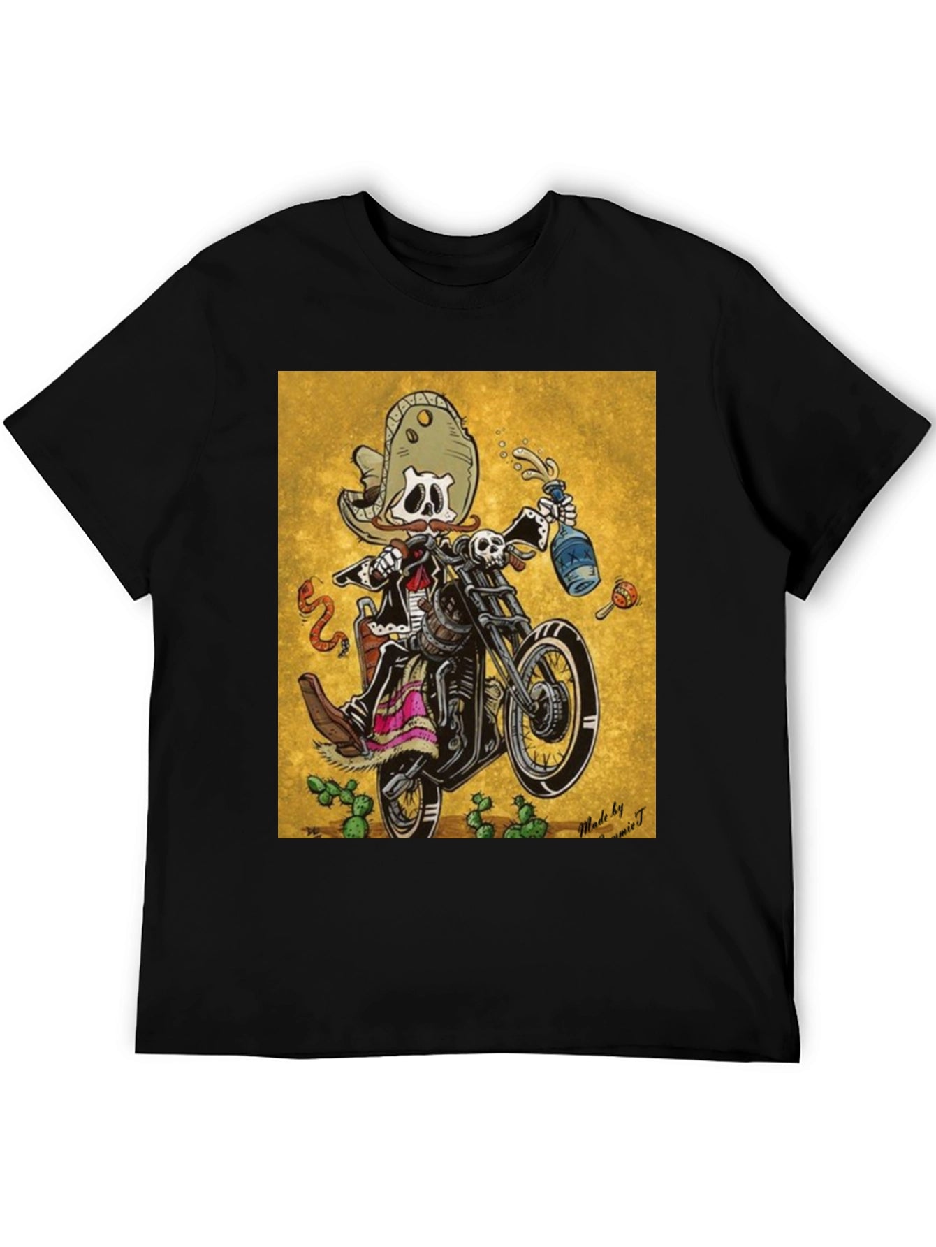 Day of the Dead Biker T-Shirt
