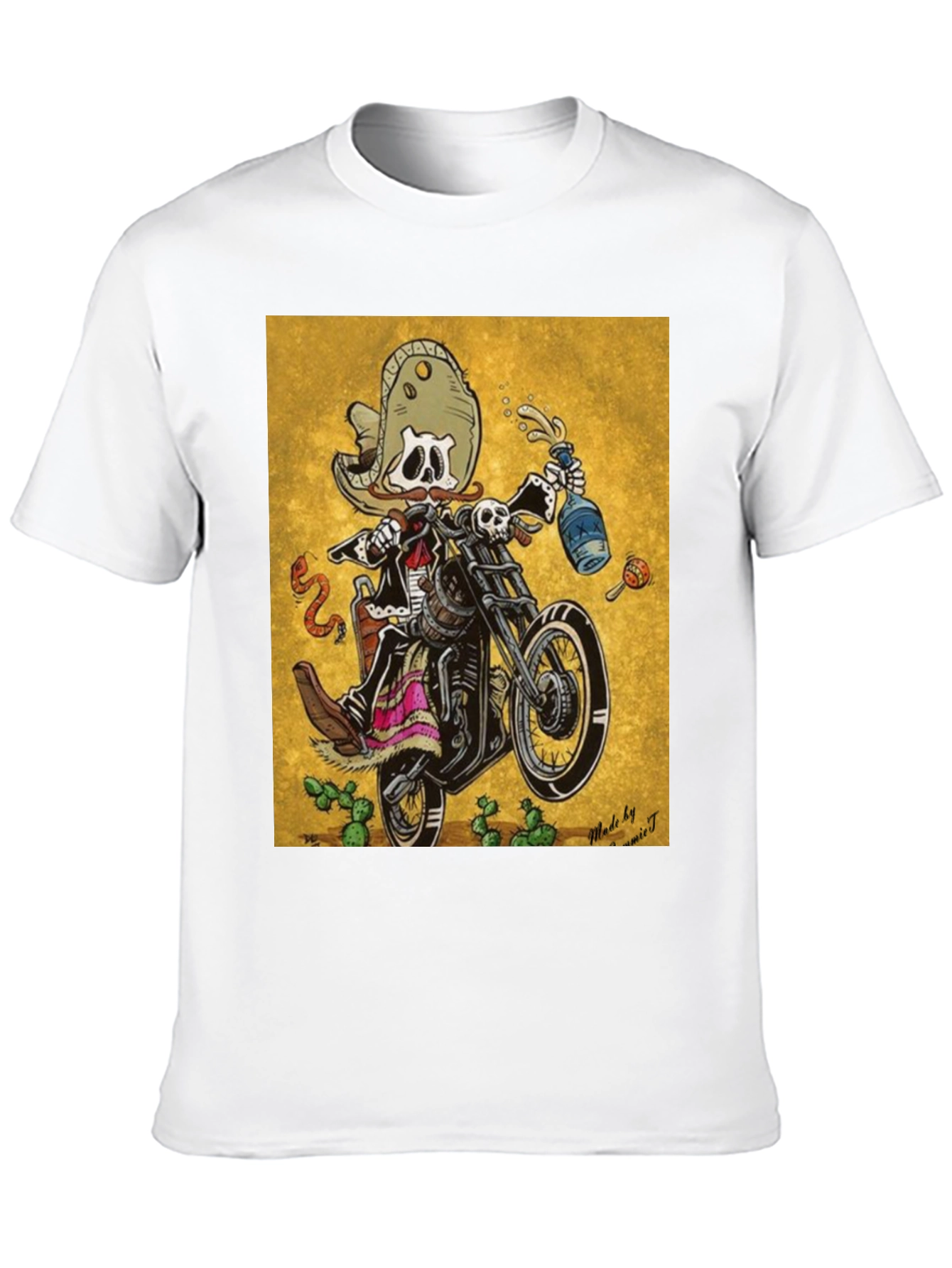 Day of the Dead Biker T-Shirt