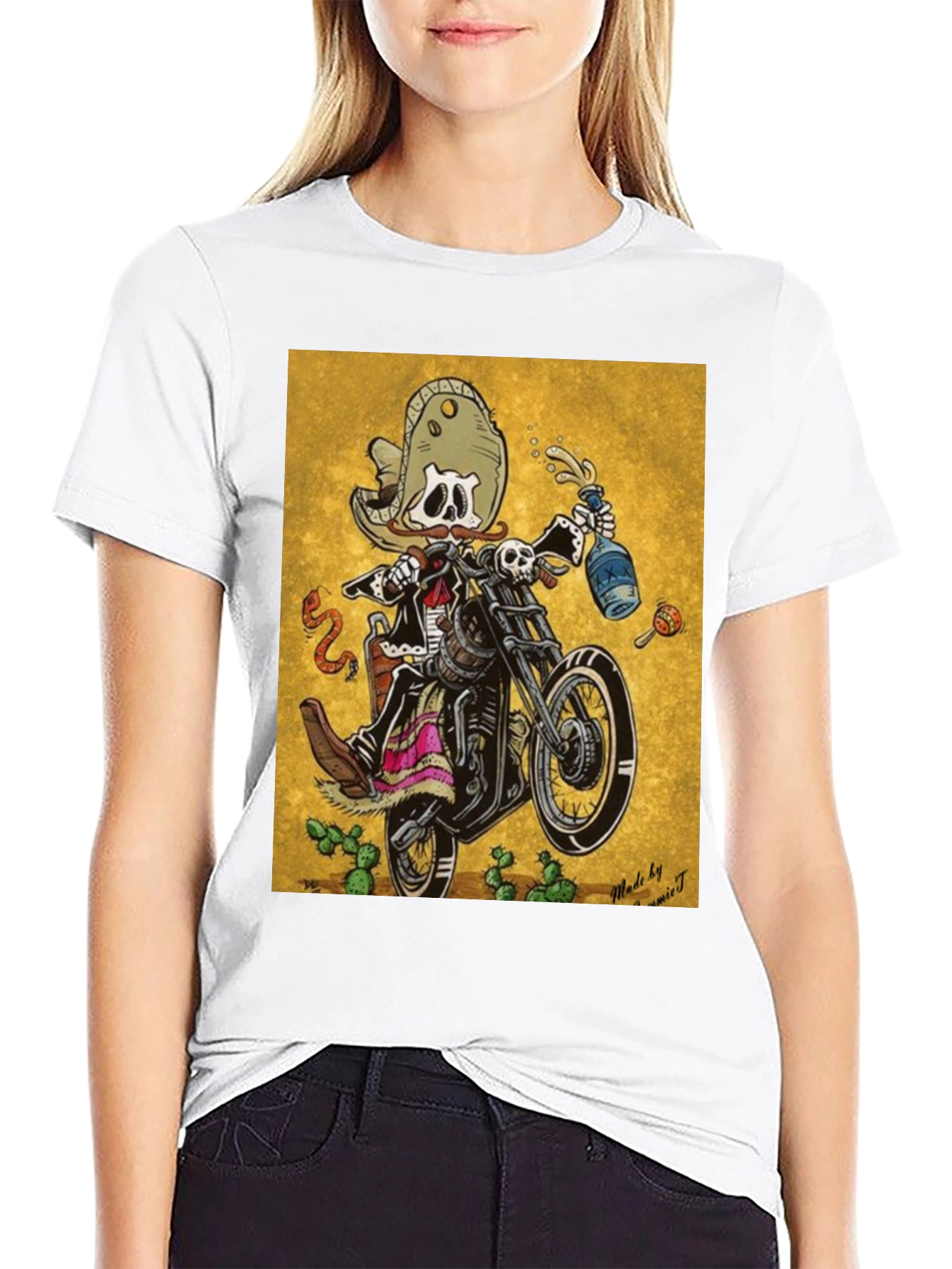 Day of the Dead Biker T-Shirt