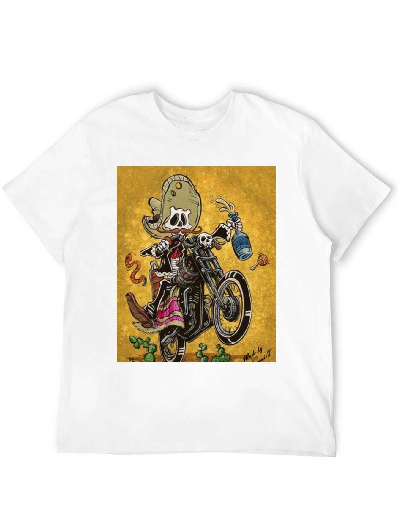 Day of the Dead Biker T-Shirt
