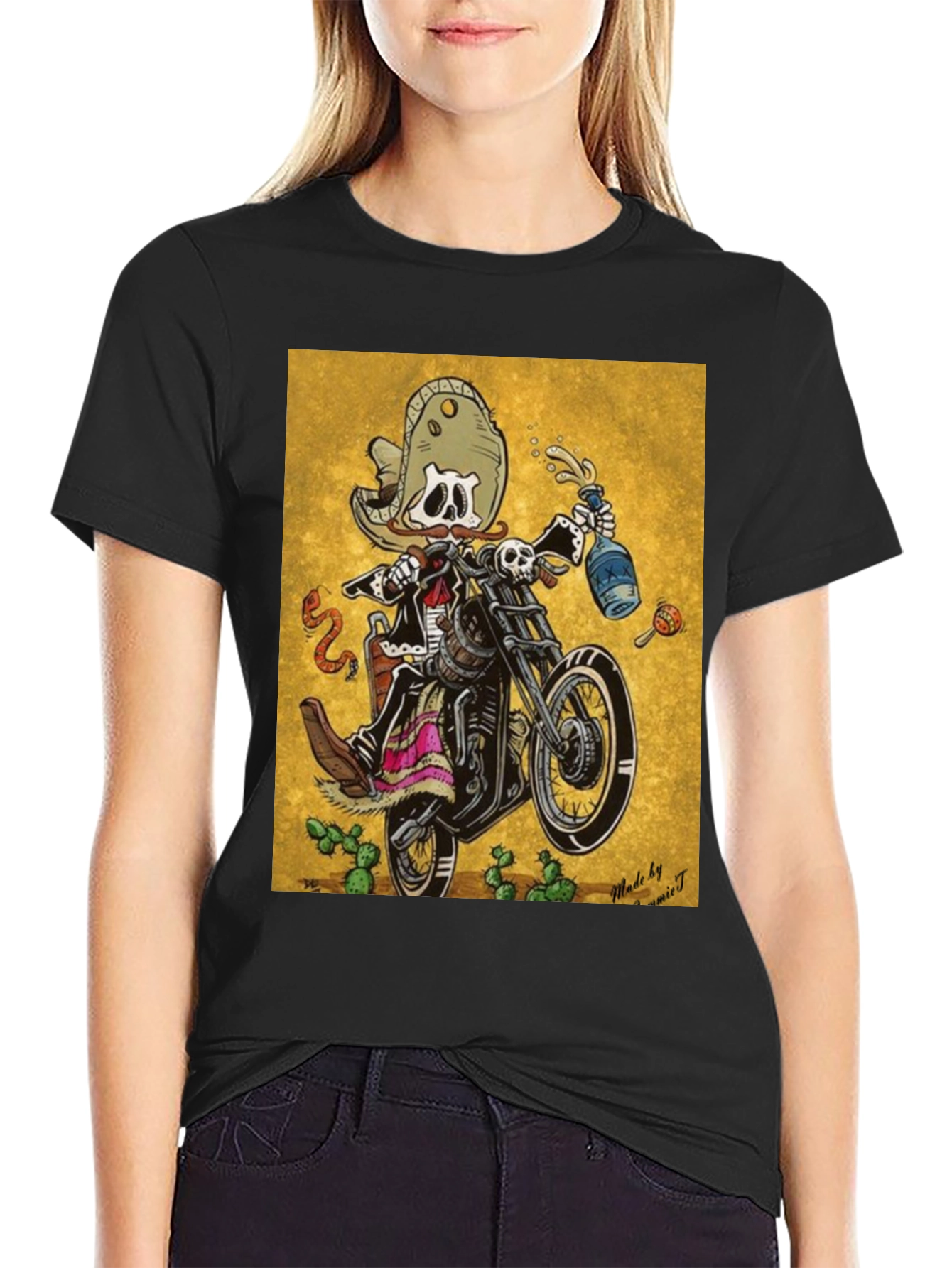 Day of the Dead Biker T-Shirt