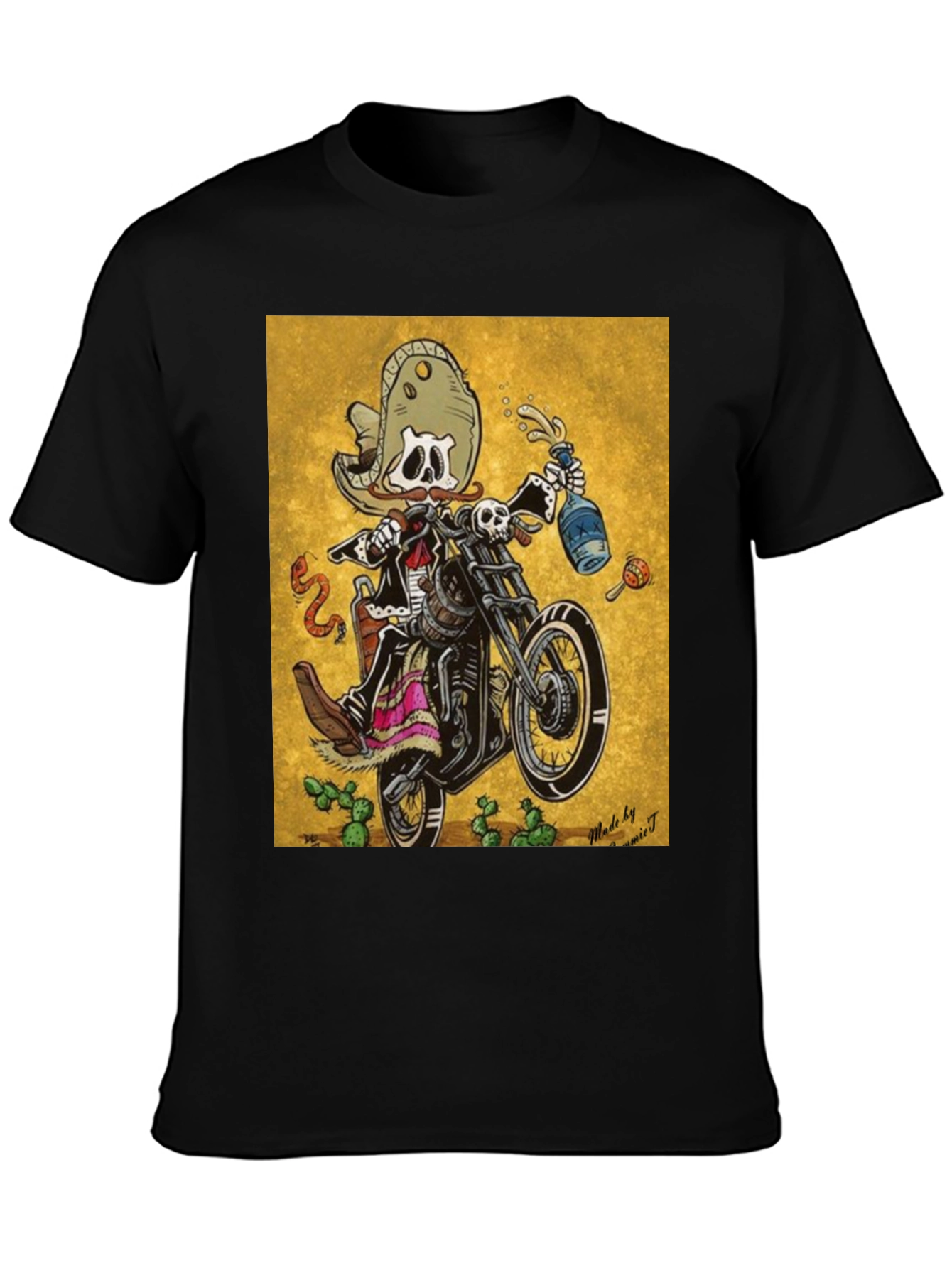 Day of the Dead Biker T-Shirt