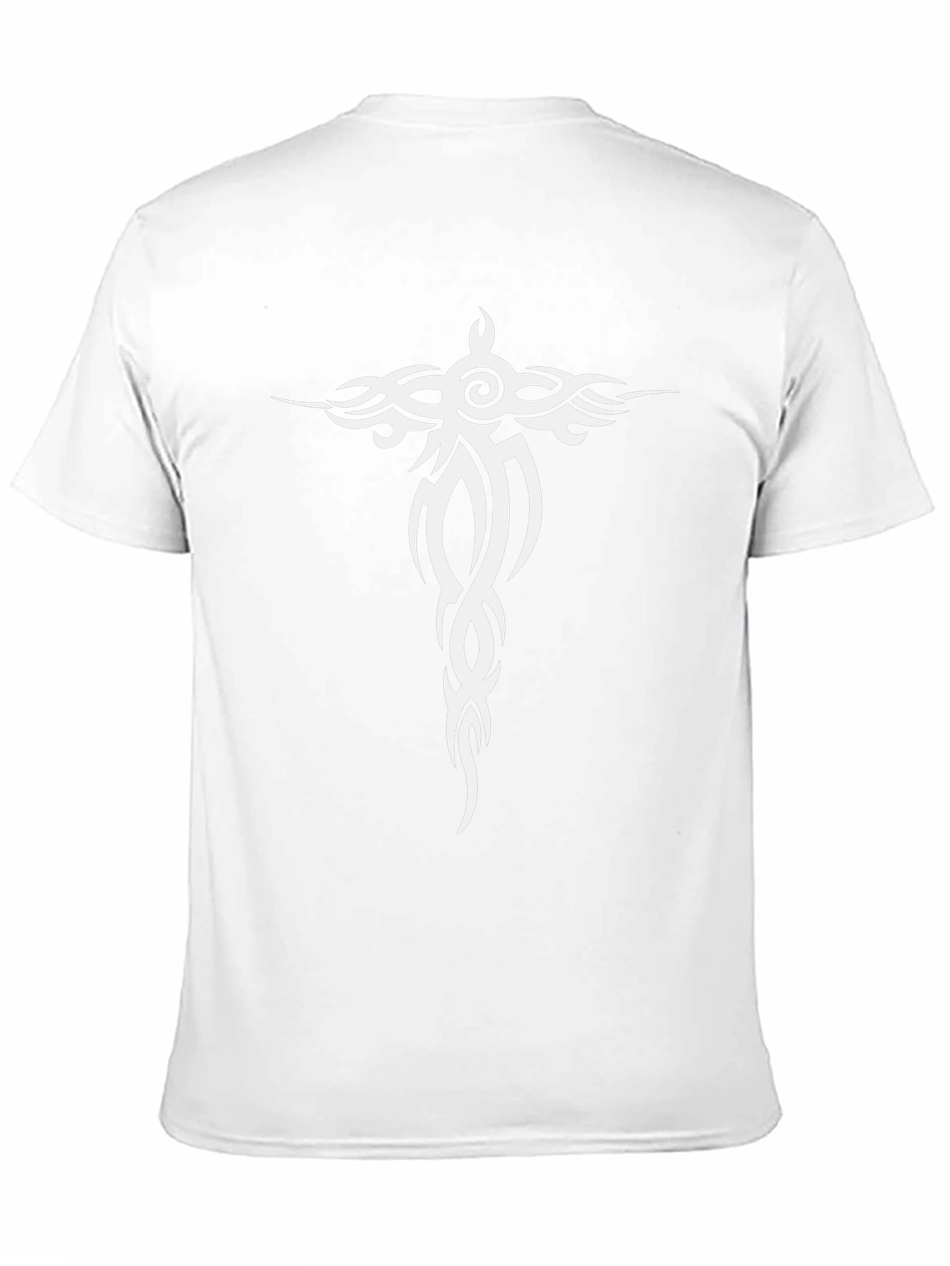 Tribal Cross Graphic Black T-Shirt