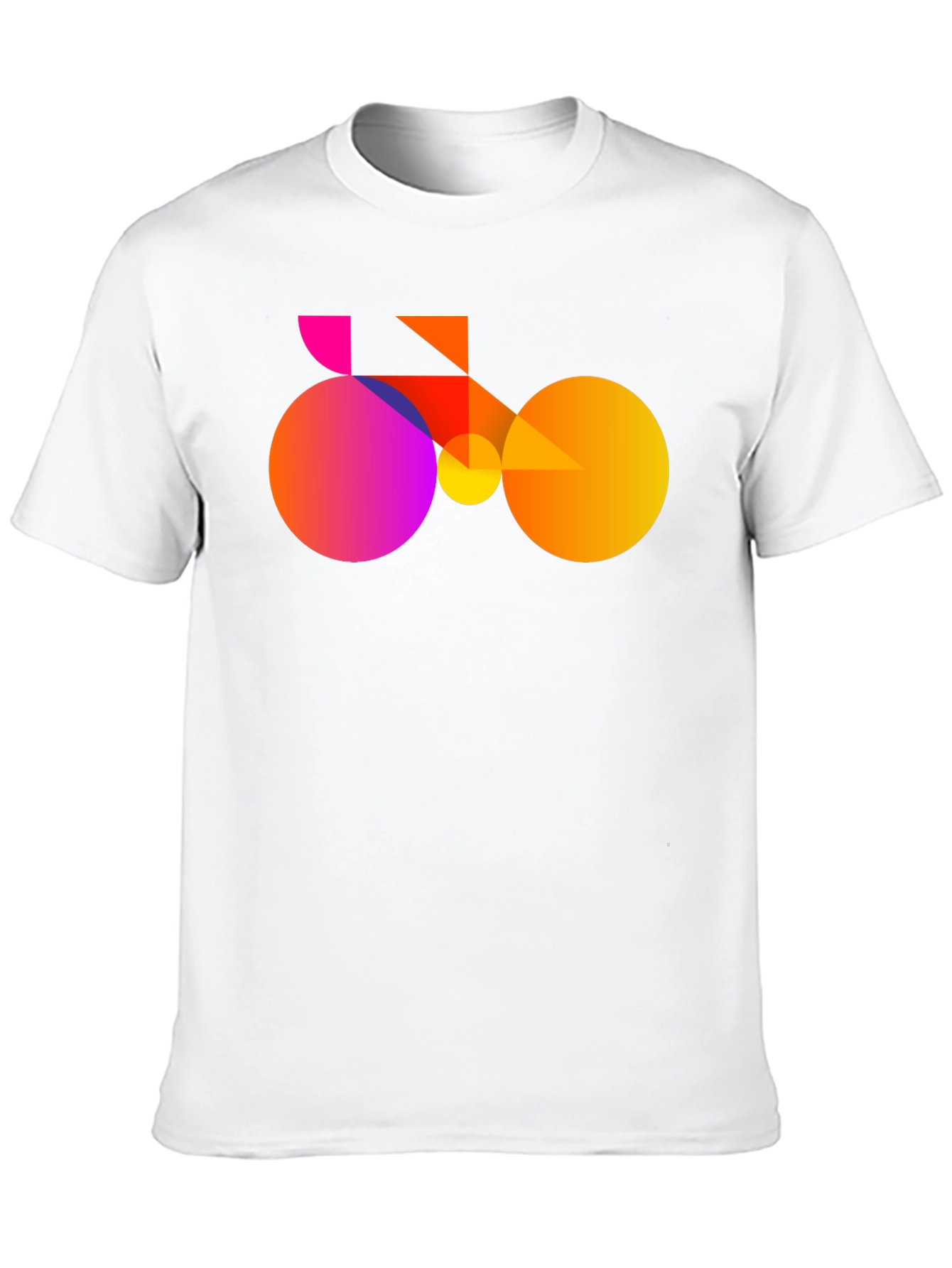 Geometric Bike Graphic Tee - Modern Art Shirt