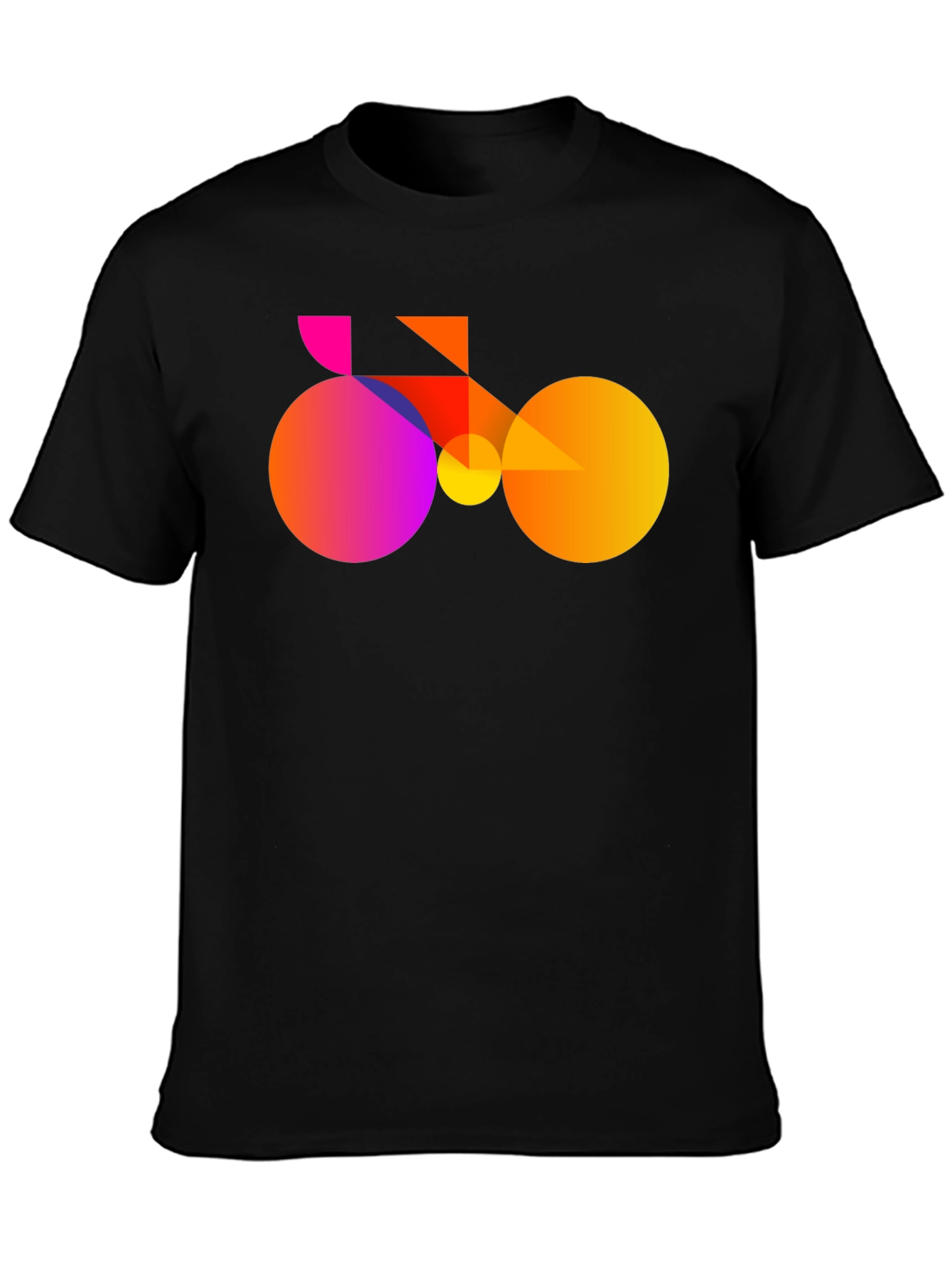 Geometric Bike Graphic Tee - Modern Art Shirt