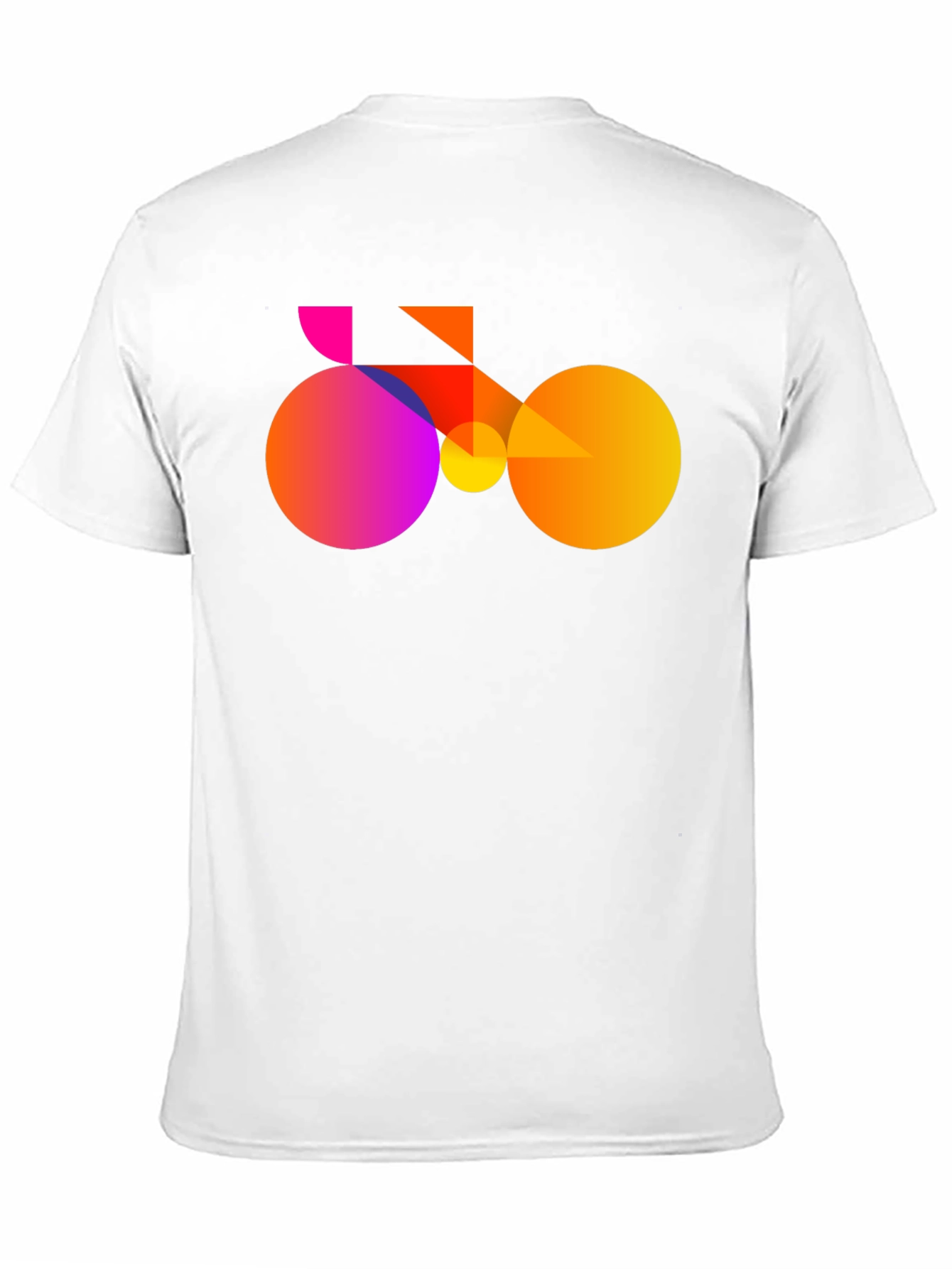 Geometric Bike Graphic Tee - Modern Art Shirt