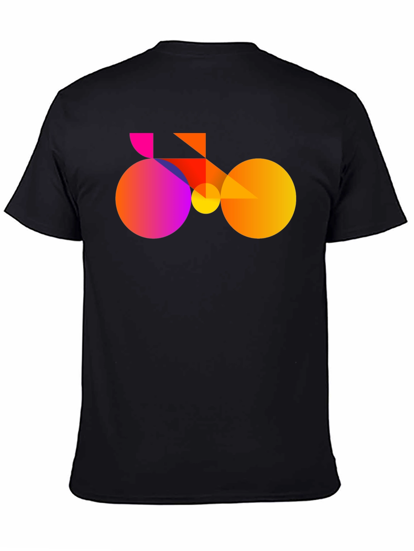 Geometric Bike Graphic Tee - Modern Art Shirt