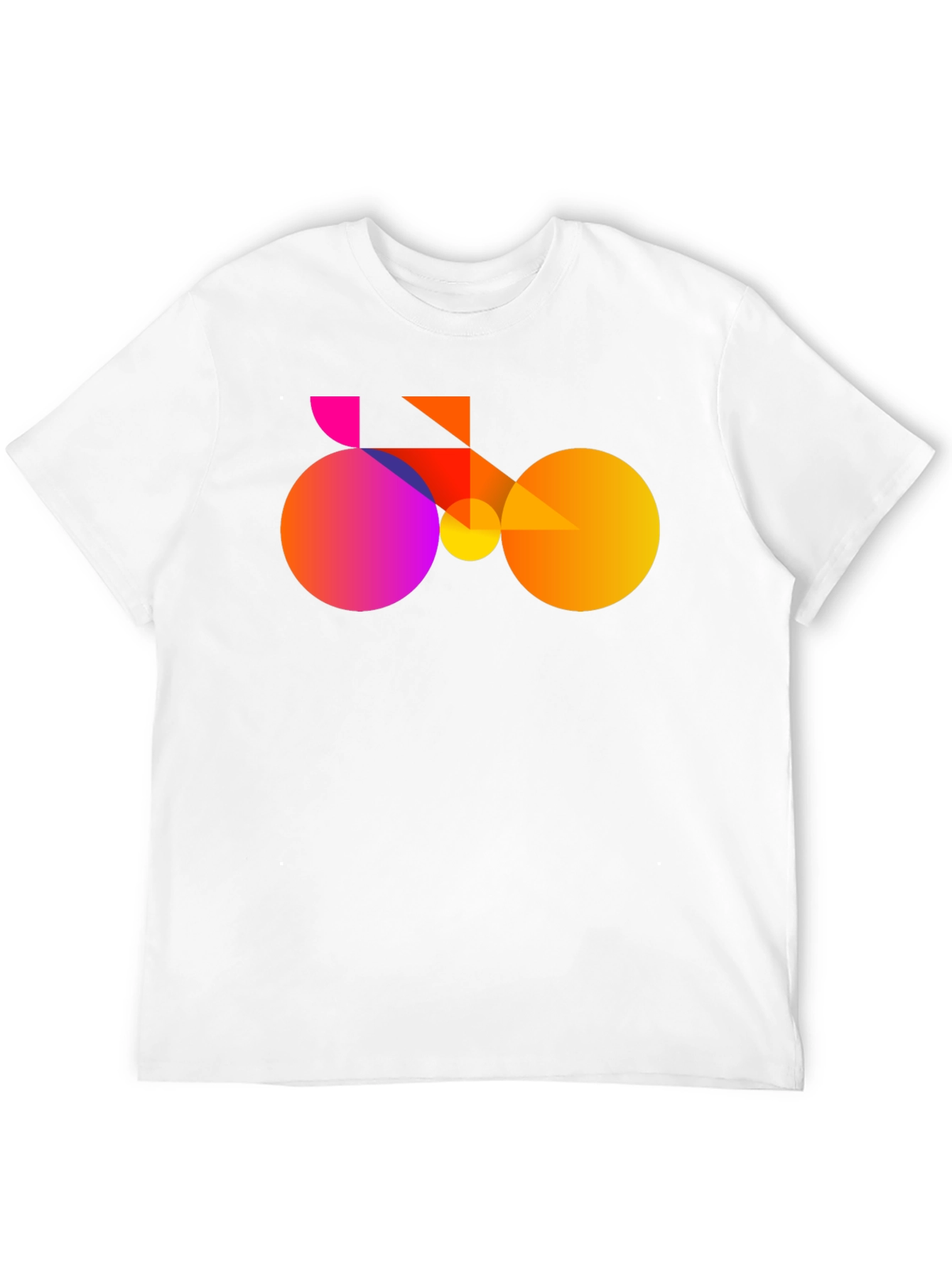 Geometric Bike Graphic Tee - Modern Art Shirt
