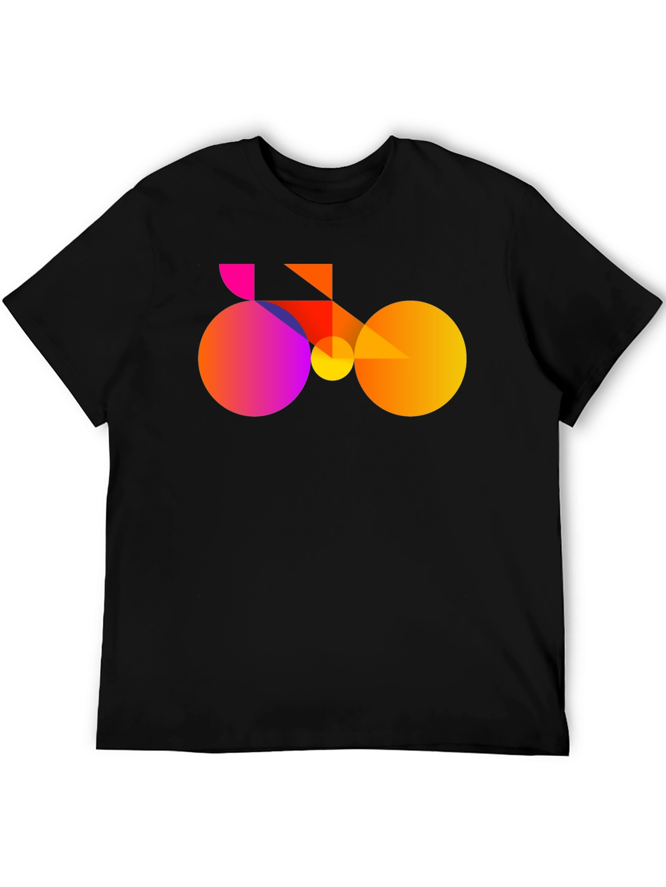 Geometric Bike Graphic Tee - Modern Art Shirt