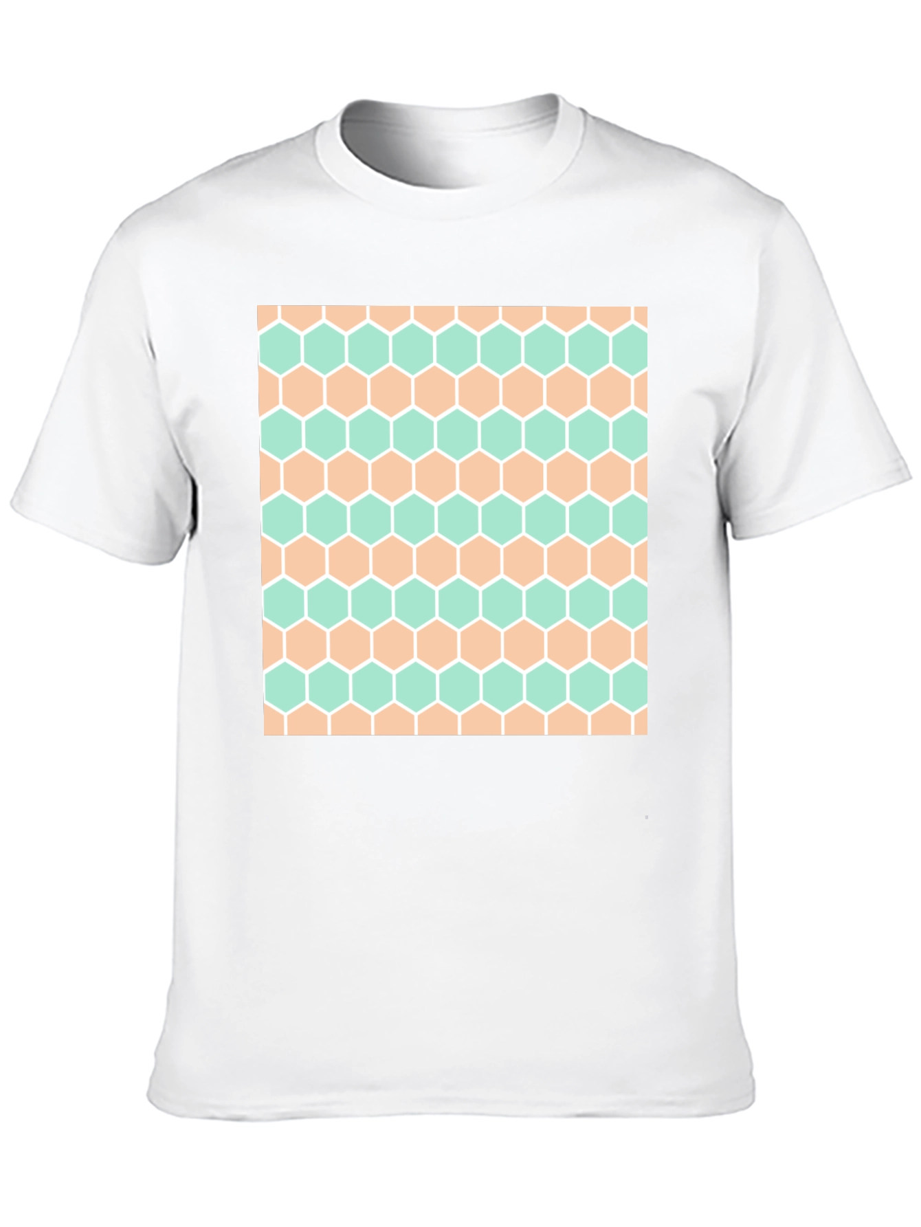 Honeycomb Pattern Tee - Stylish Geometric Design