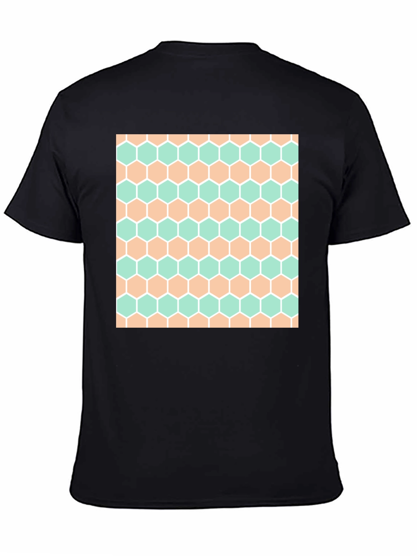 Honeycomb Pattern Tee - Stylish Geometric Design