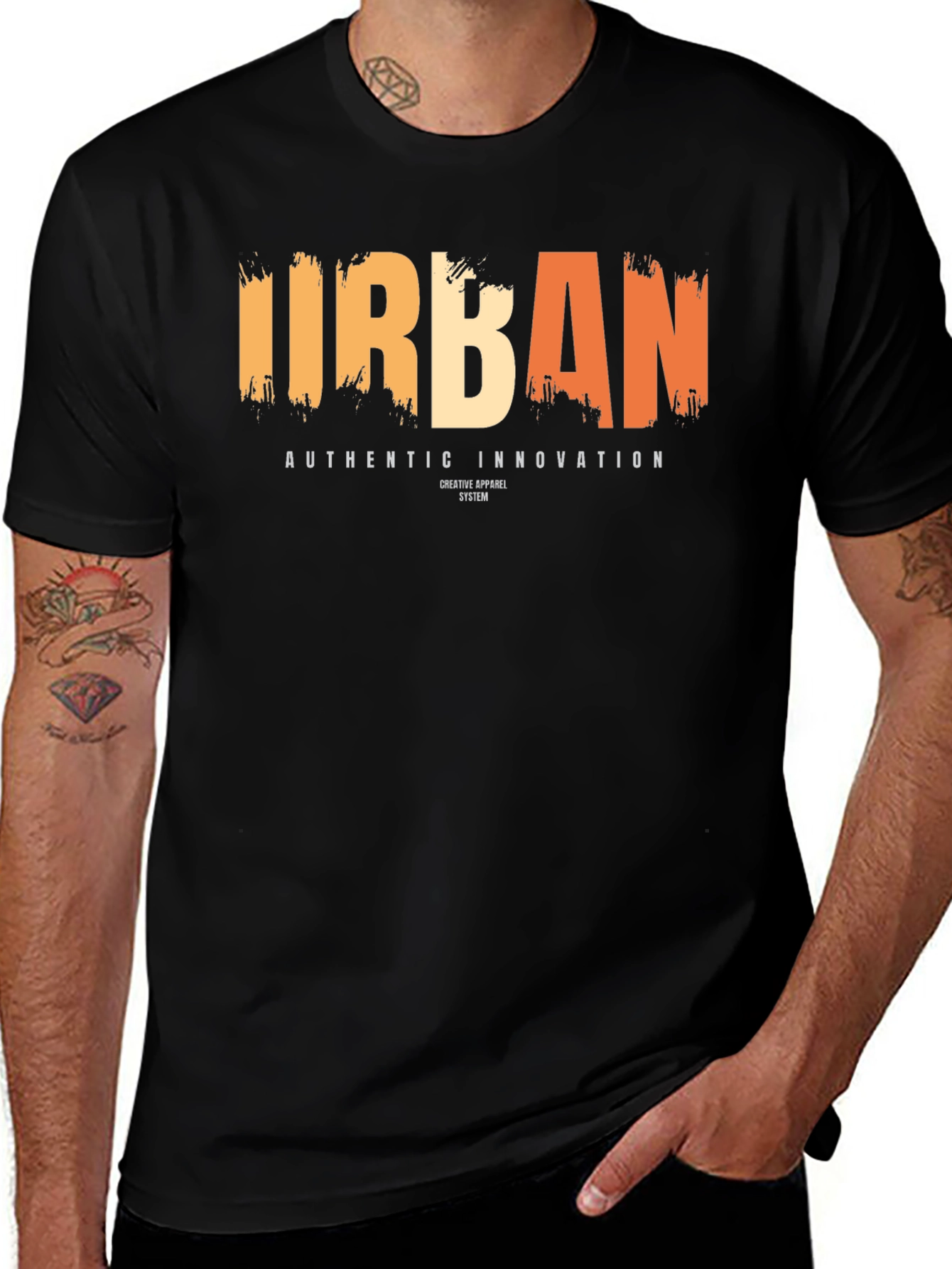 Urban Graphic Tee - Mens Black T-Shirt