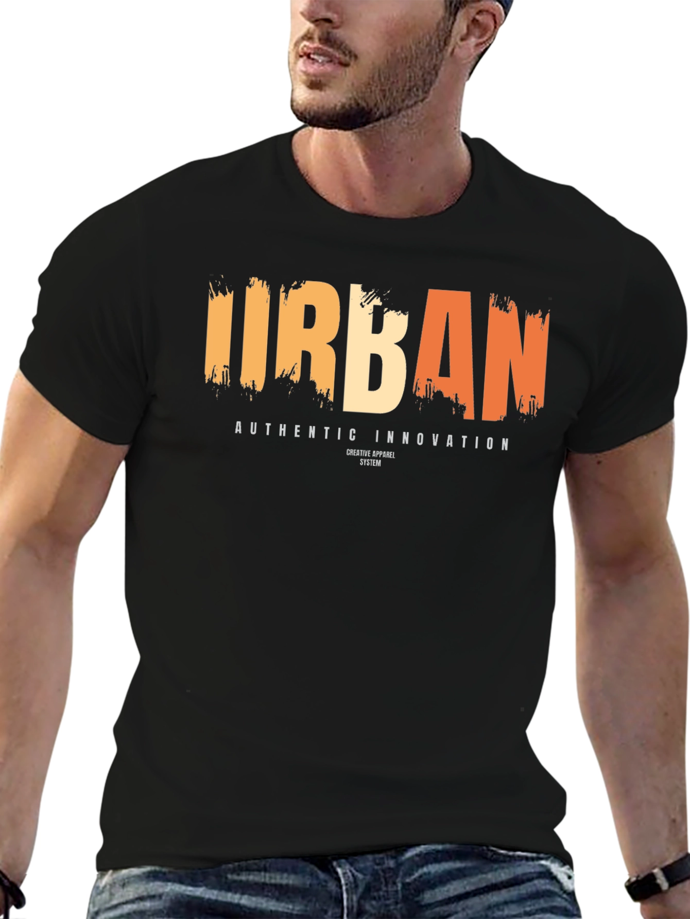 Urban Graphic Tee - Mens Black T-Shirt