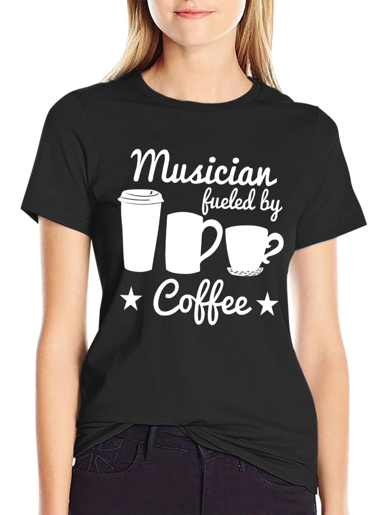 Musician Fueled by Coffee Graphic Tee