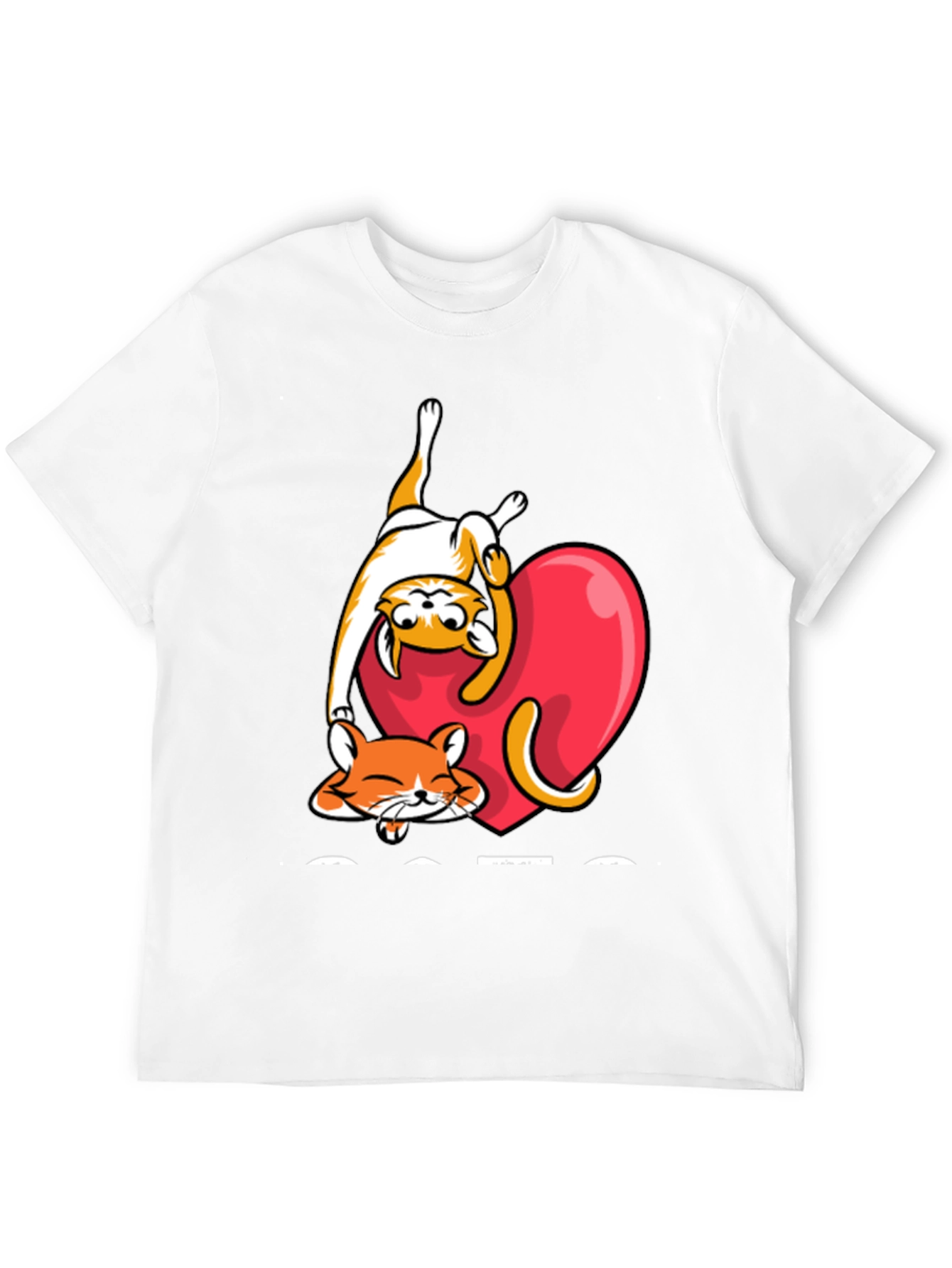 Cats & Hearts Graphic Tee - Black