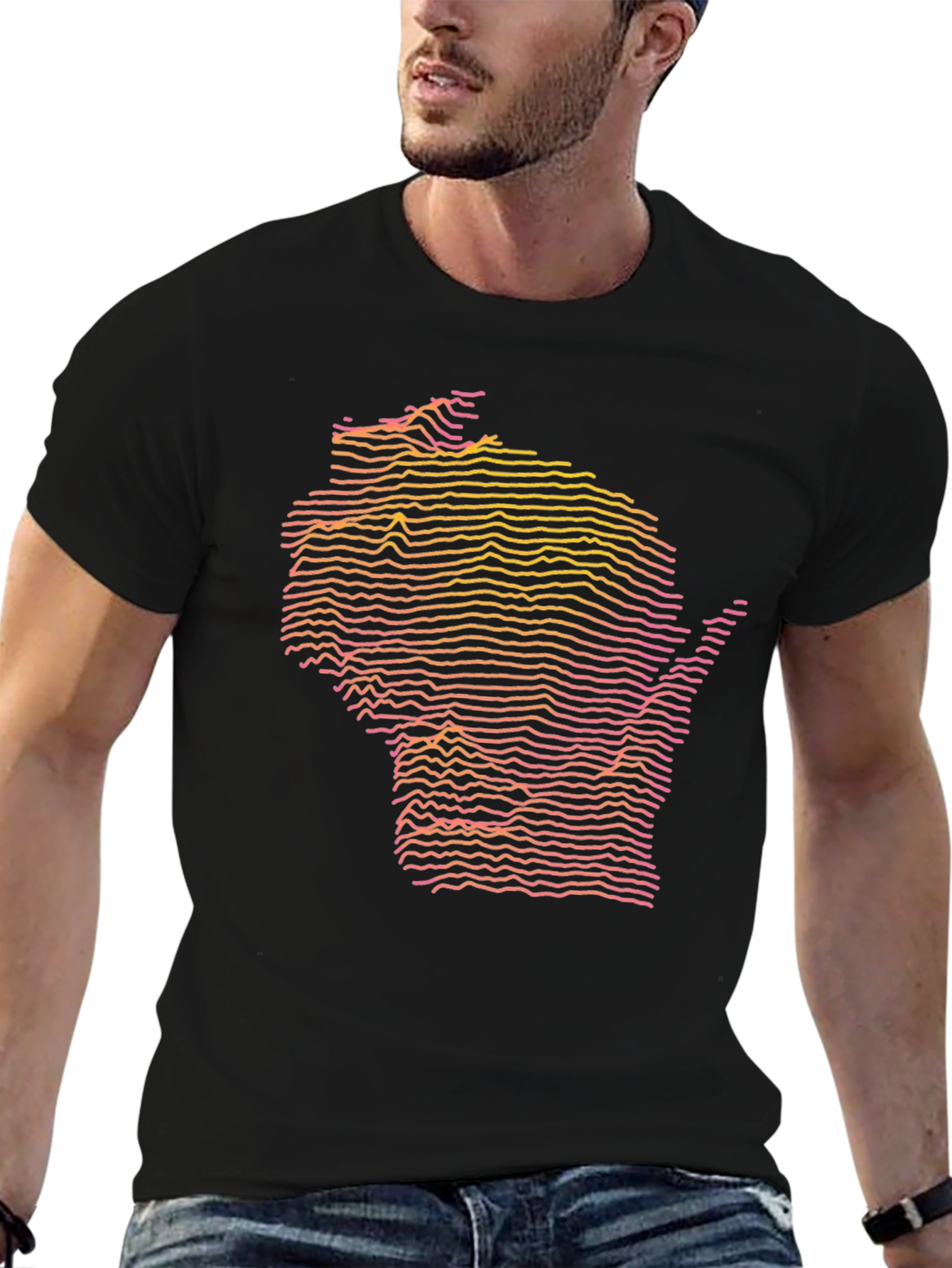Wisconsin Topographic Lines T-Shirt