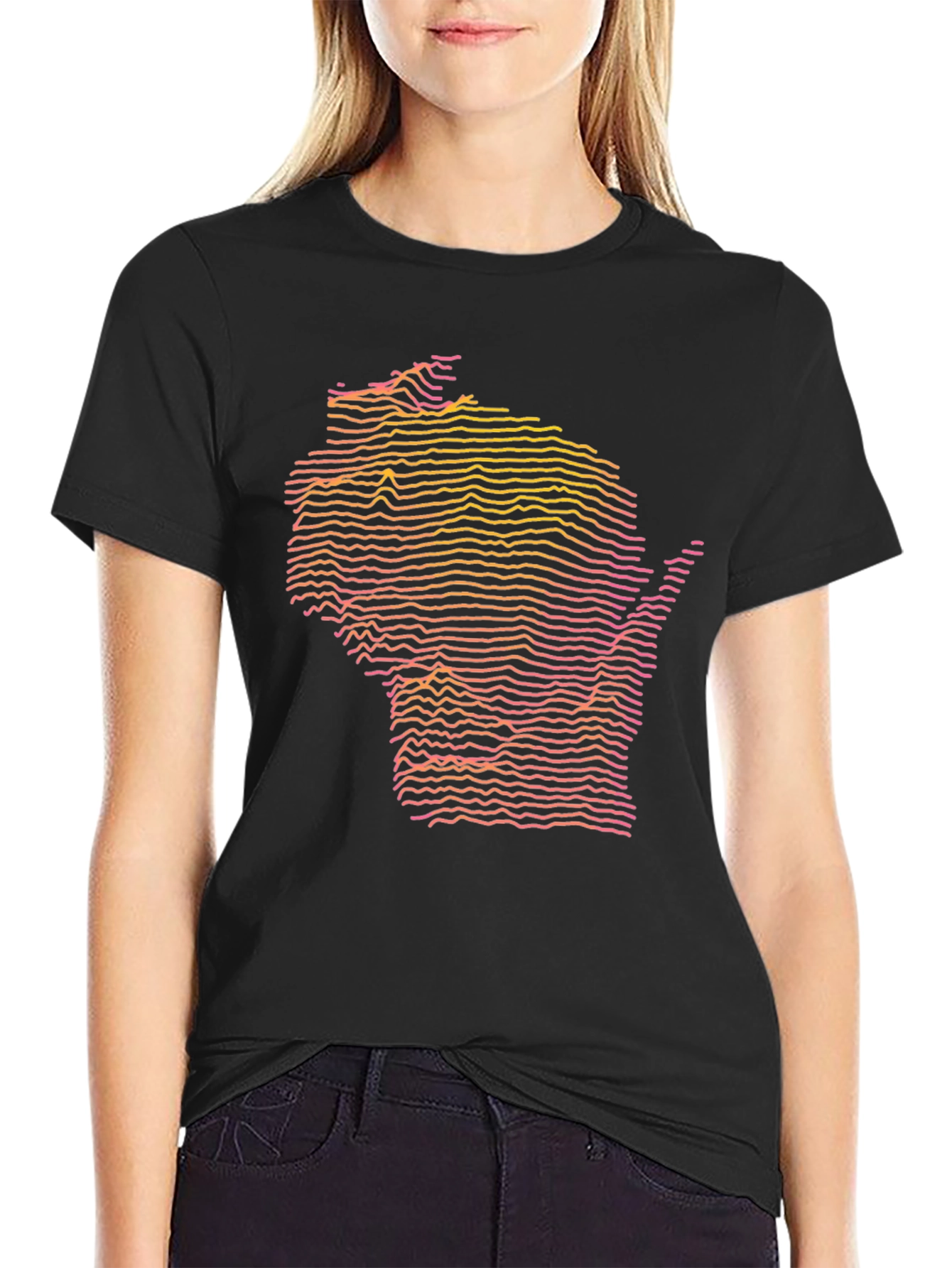 Wisconsin Topographic Lines T-Shirt