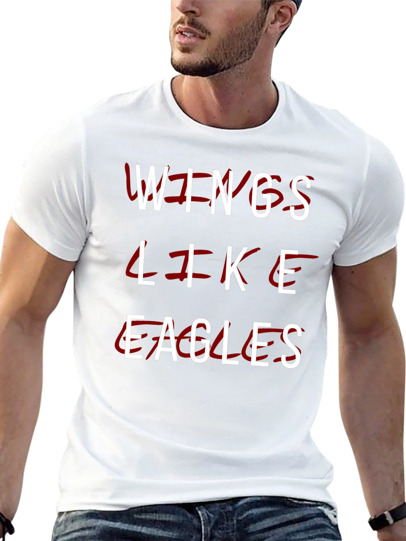 Wings Like Eagles T-Shirt - Stylish Graphic Tee