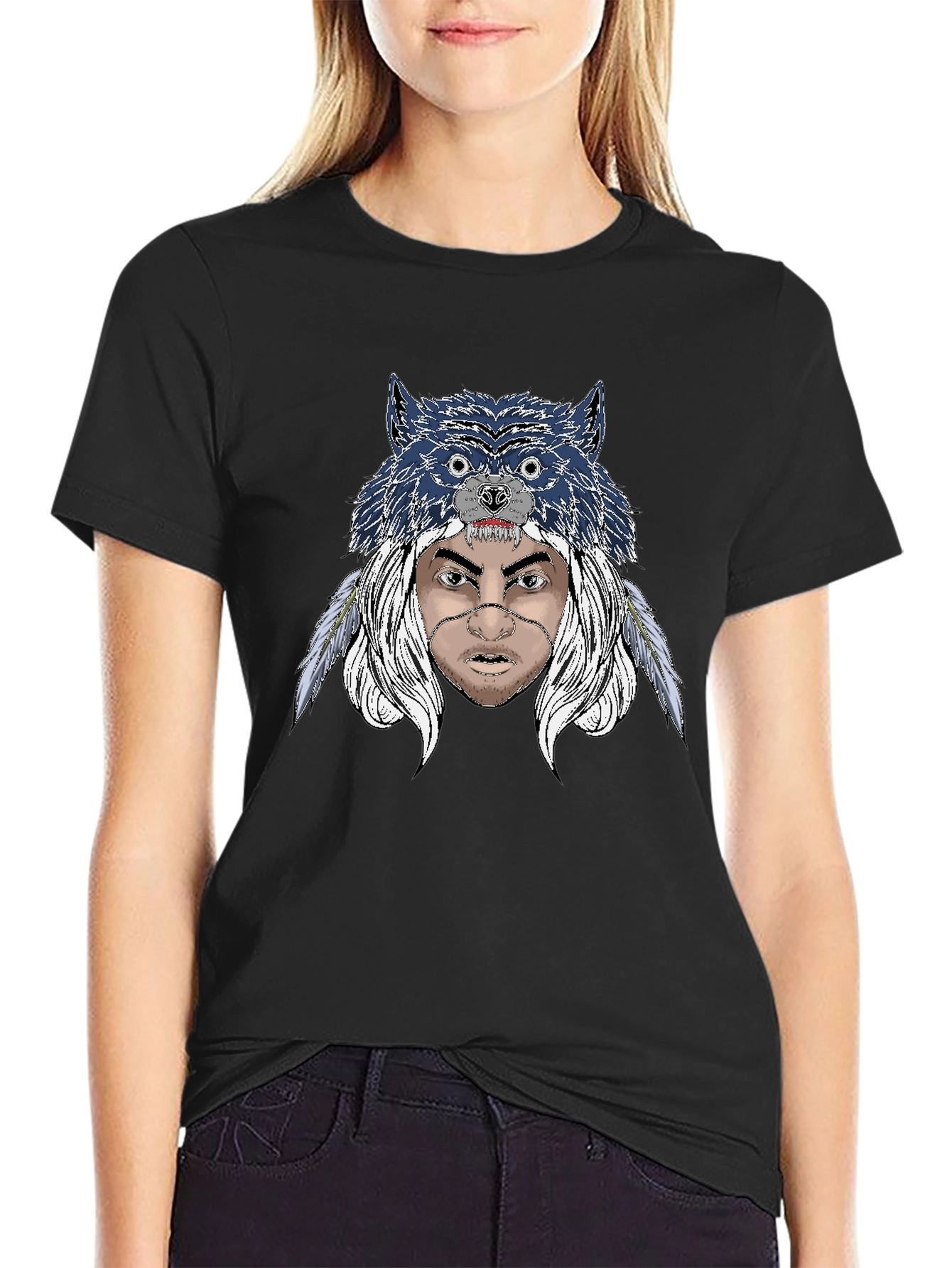 Wolf Headdress Graphic T-Shirt