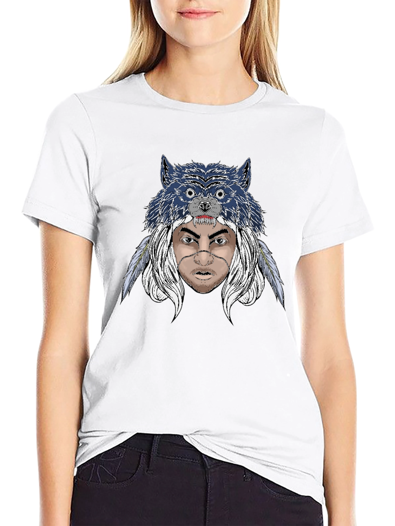 Wolf Headdress Graphic T-Shirt