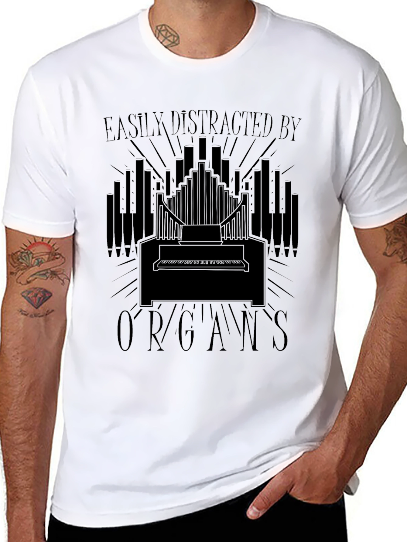 Easily Distracted By Organs T-Shirt