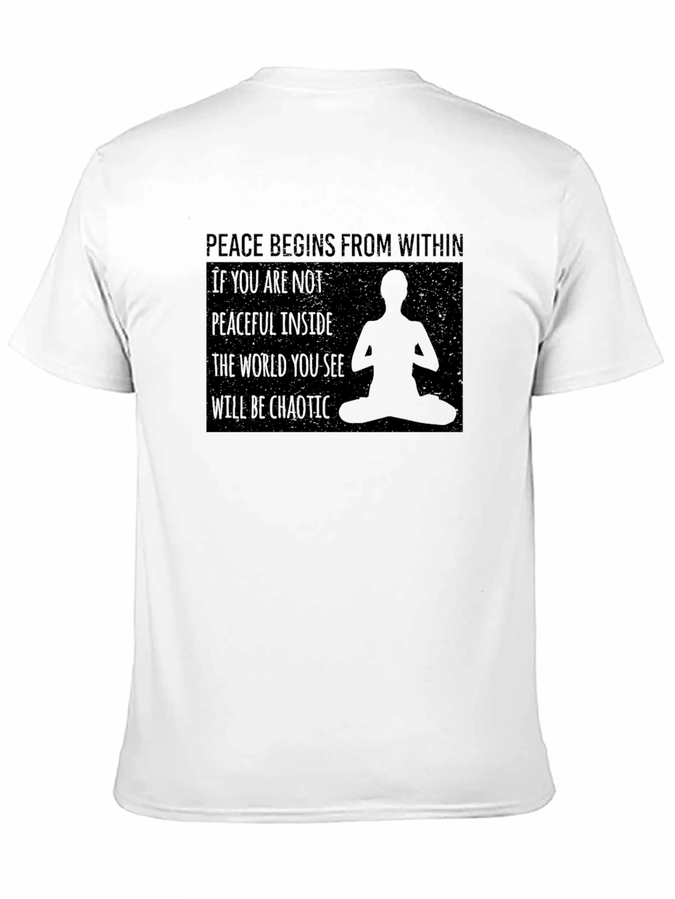 Peace Within Graphic Tee - Meditating Silhouette
