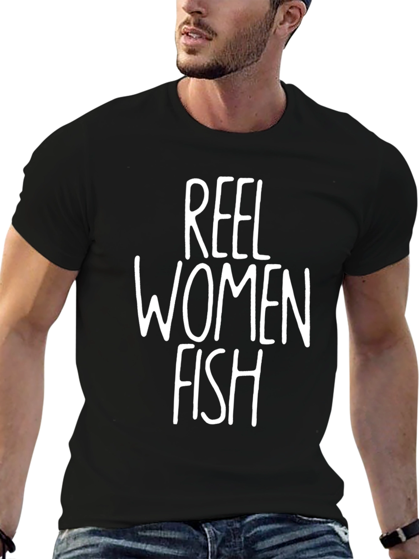 Reel Women Fish Graphic T-Shirt - Black