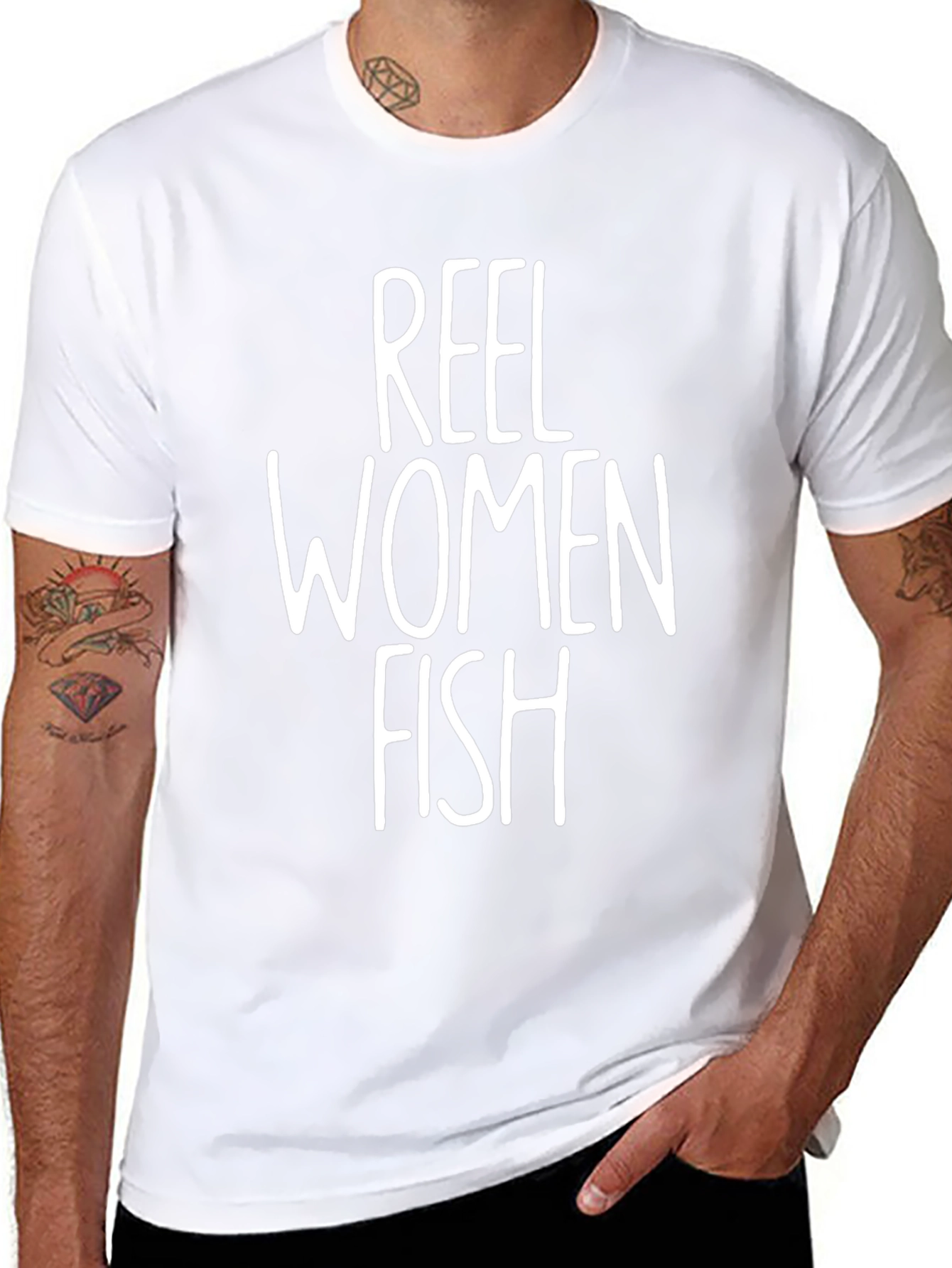 Reel Women Fish Graphic T-Shirt - Black
