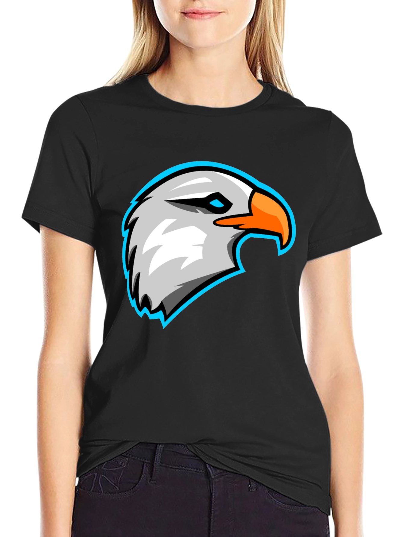 Eagle Graphic Black T-Shirt - Cool Bird Tee