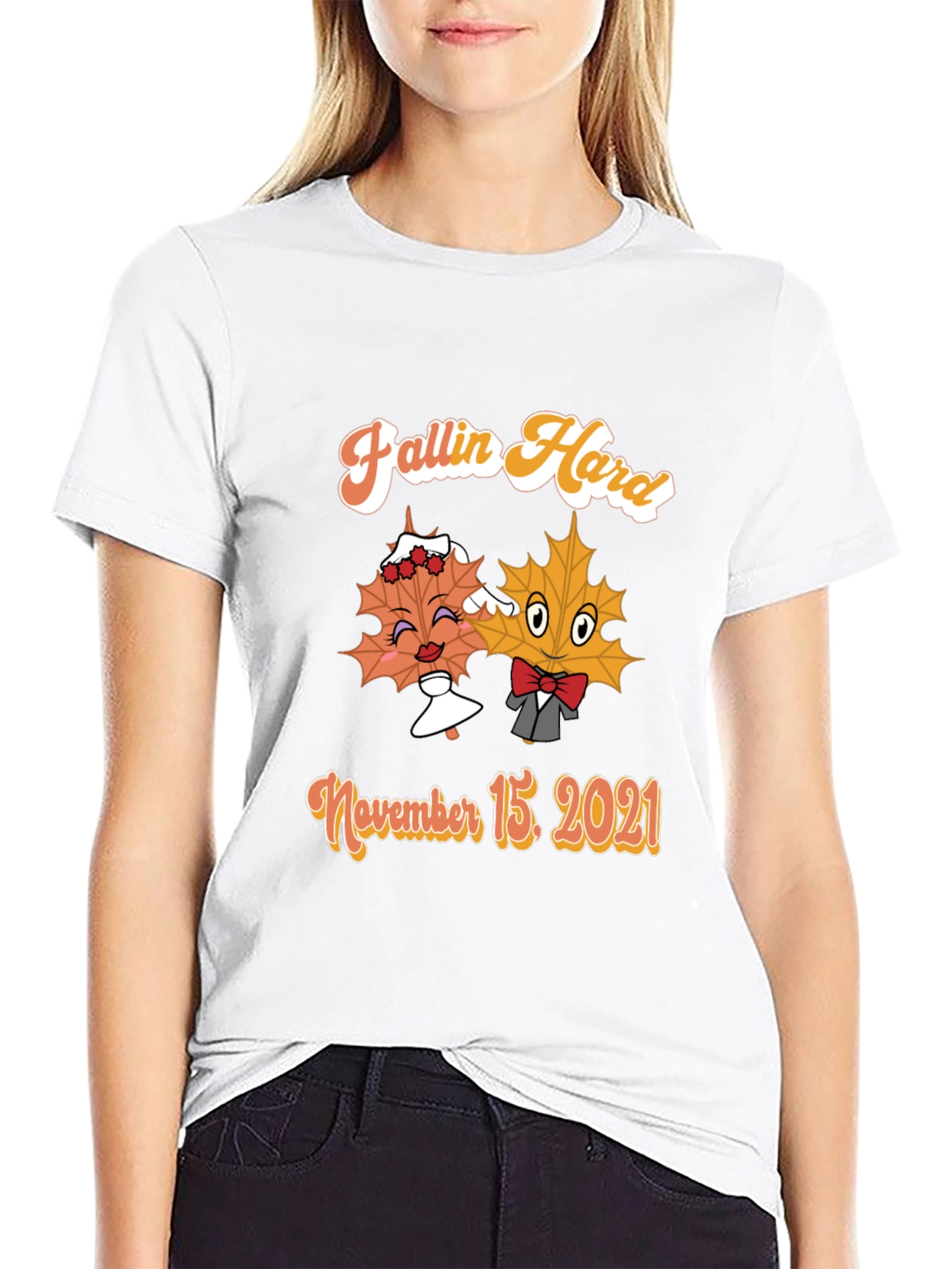 Fallin Hard T-Shirt November 15 2021 Maple Leaf Couple