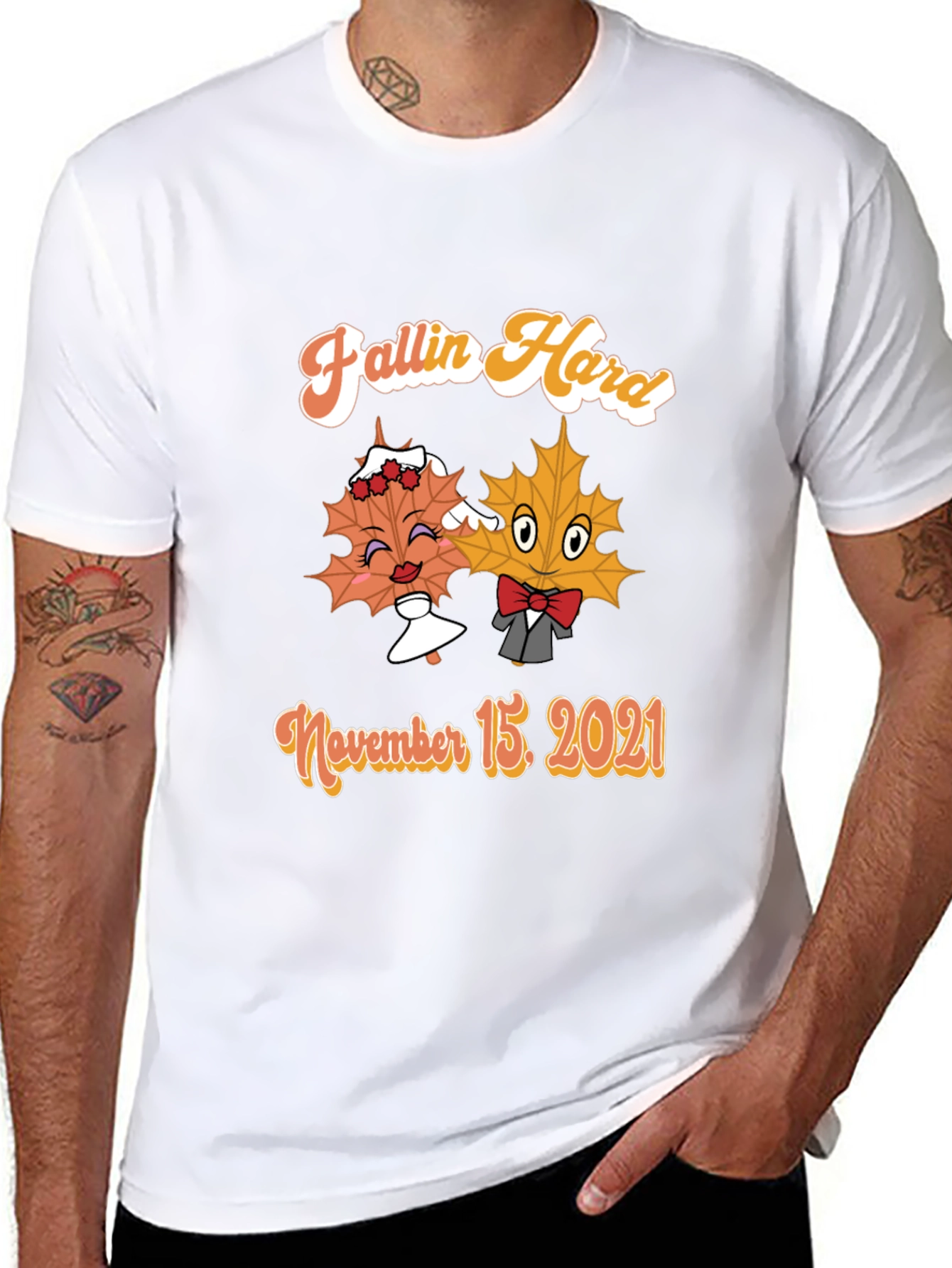 Fallin Hard T-Shirt November 15 2021 Maple Leaf Couple
