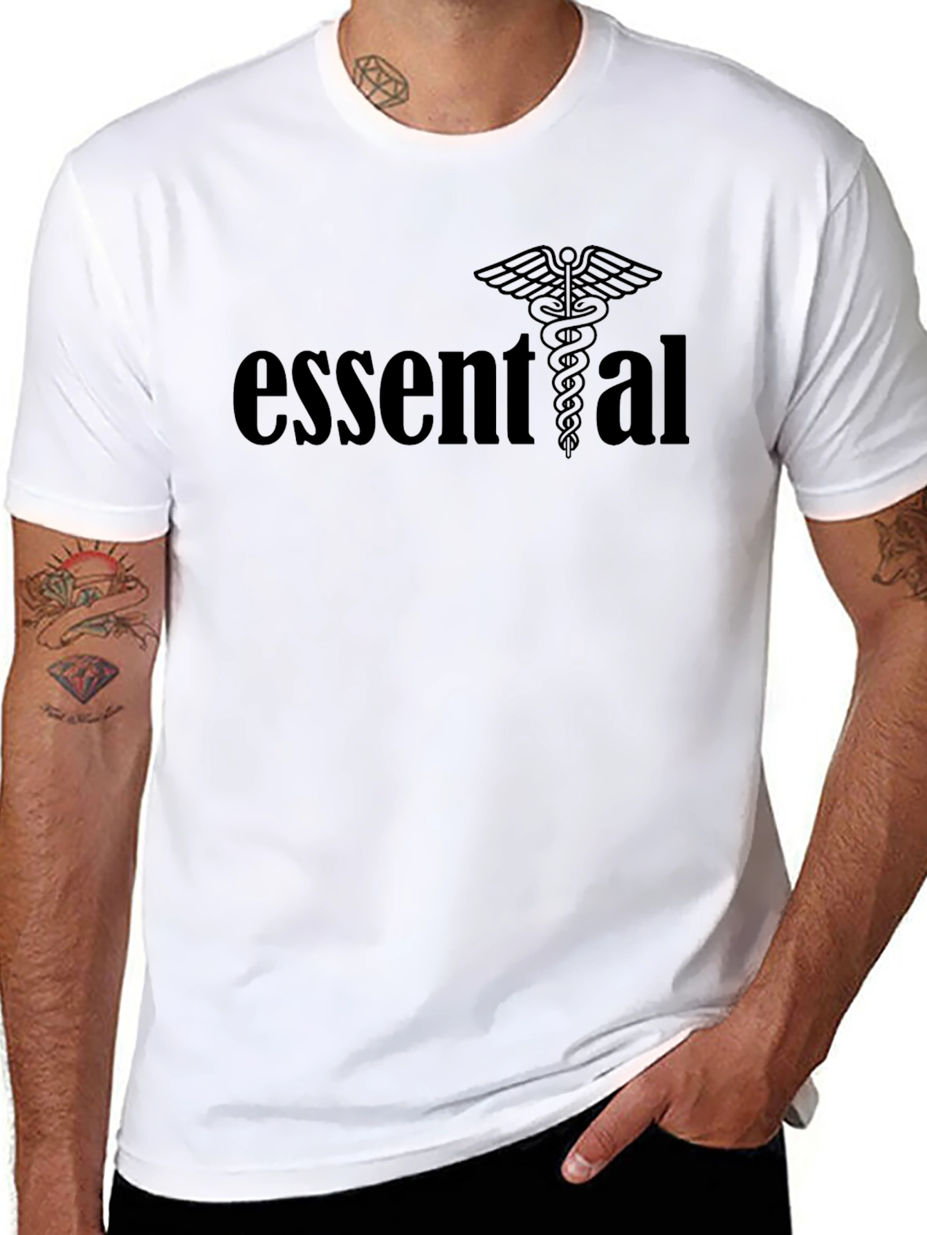 Essential Medical Symbol Black T-Shirt