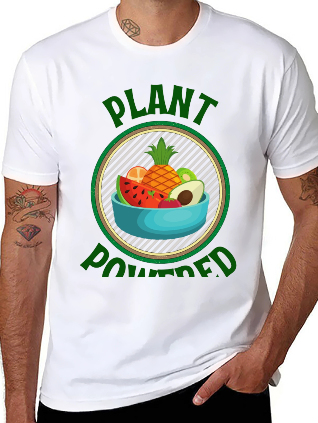 Plant Powered Vegan T-Shirt - Healthy Lifestyle Tee