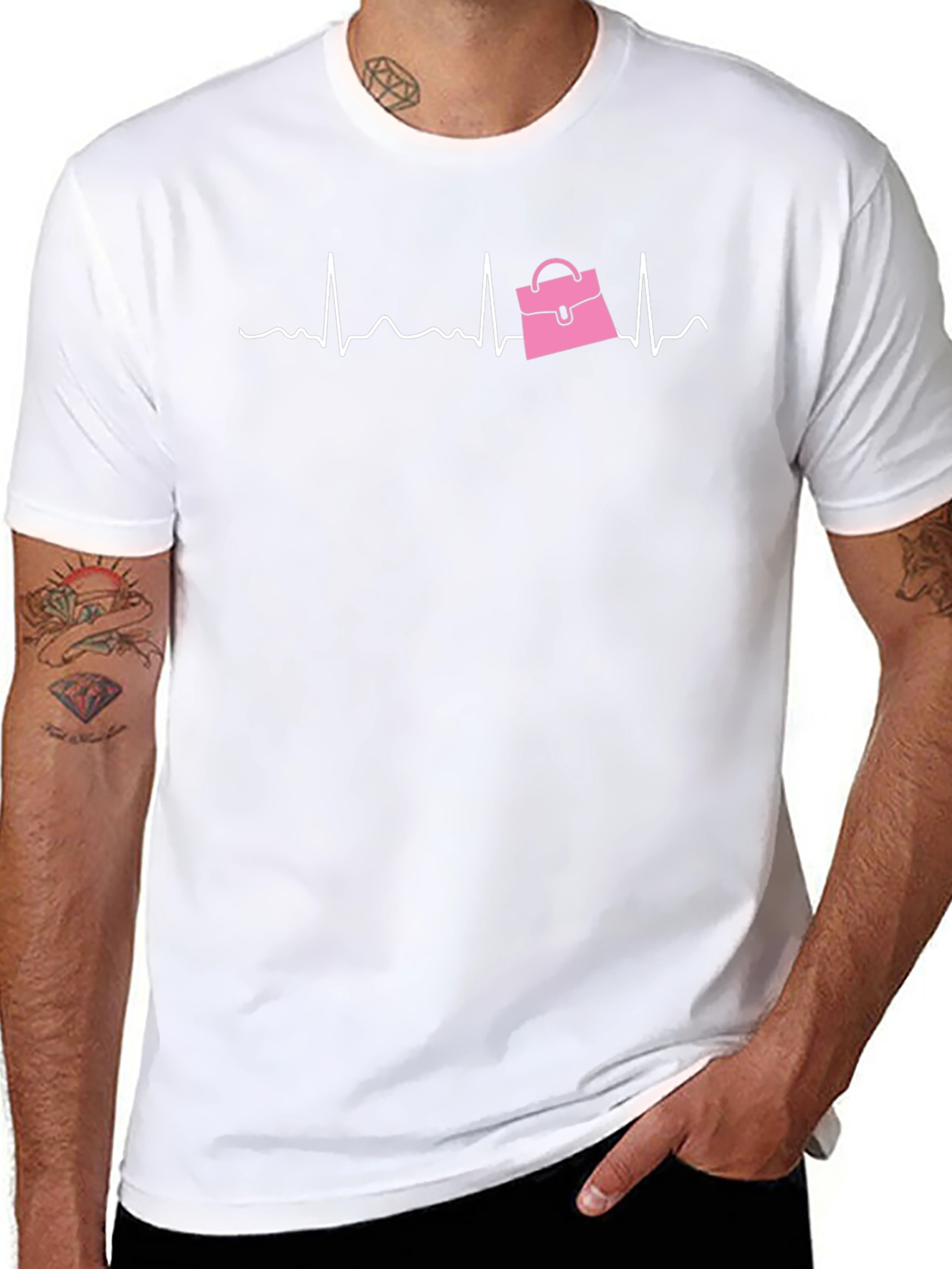 Fashion Lover Tee - Pink Purse Heartbeat