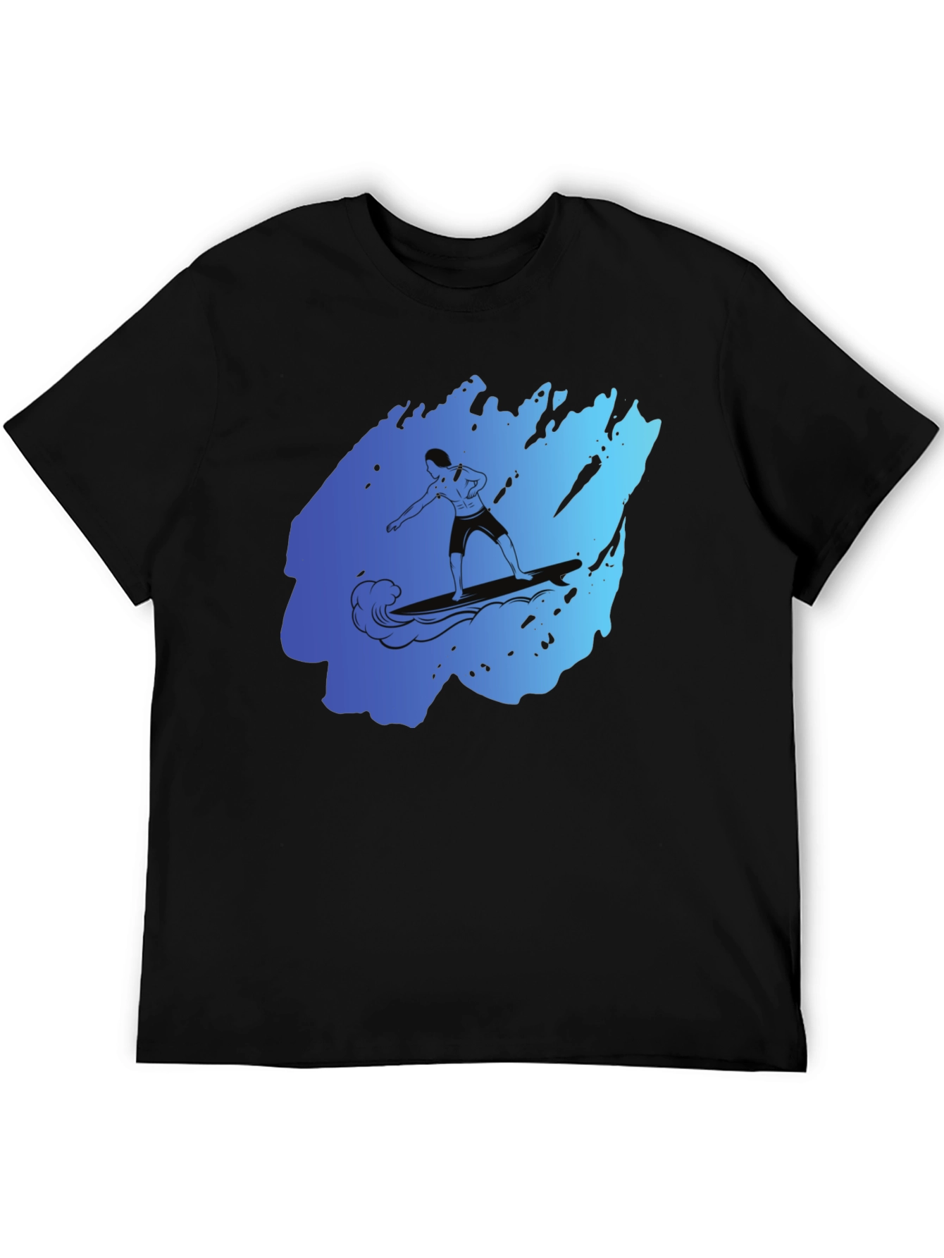 Surfer Graphic Black T-Shirt