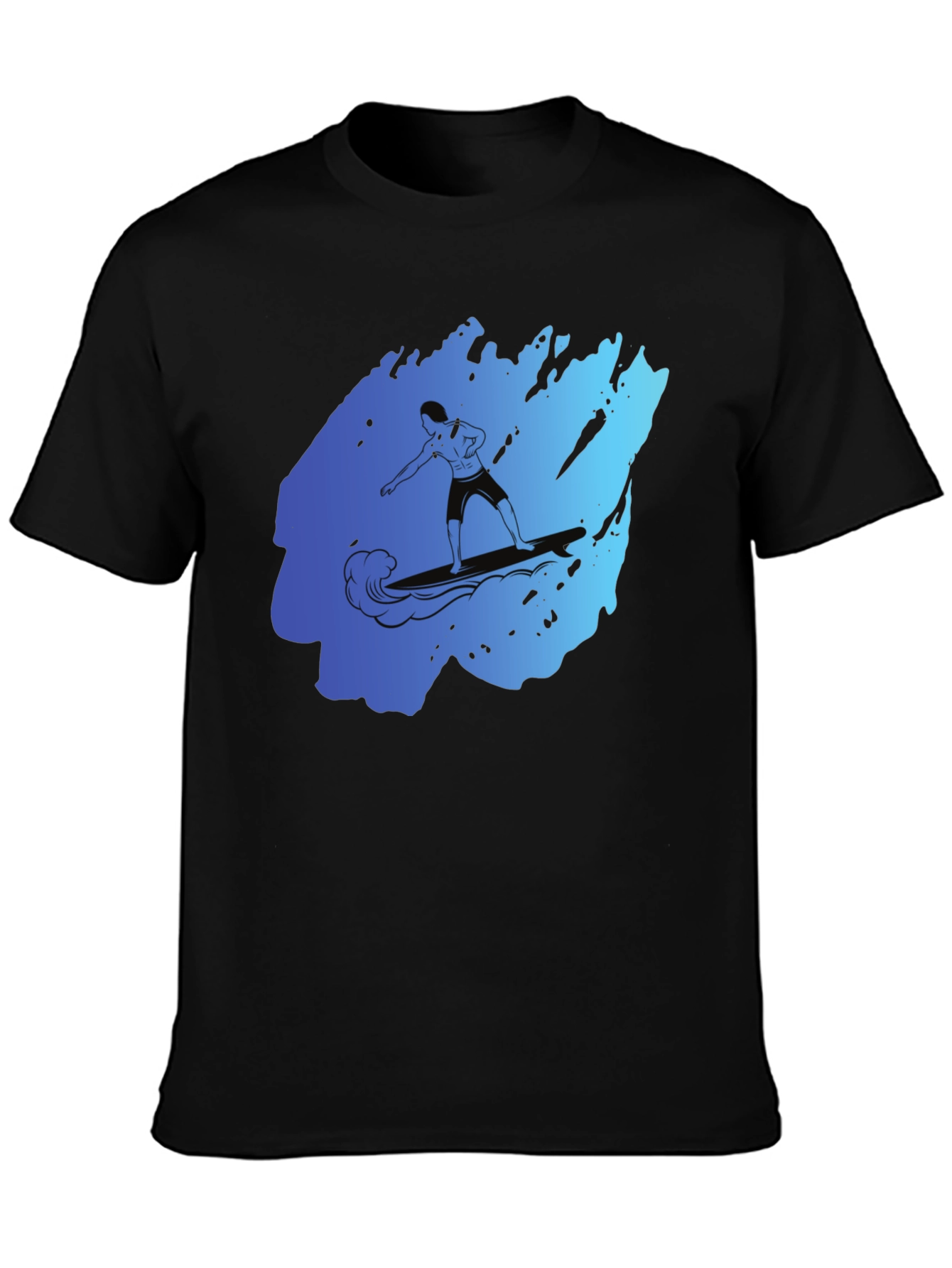 Surfer Graphic Black T-Shirt