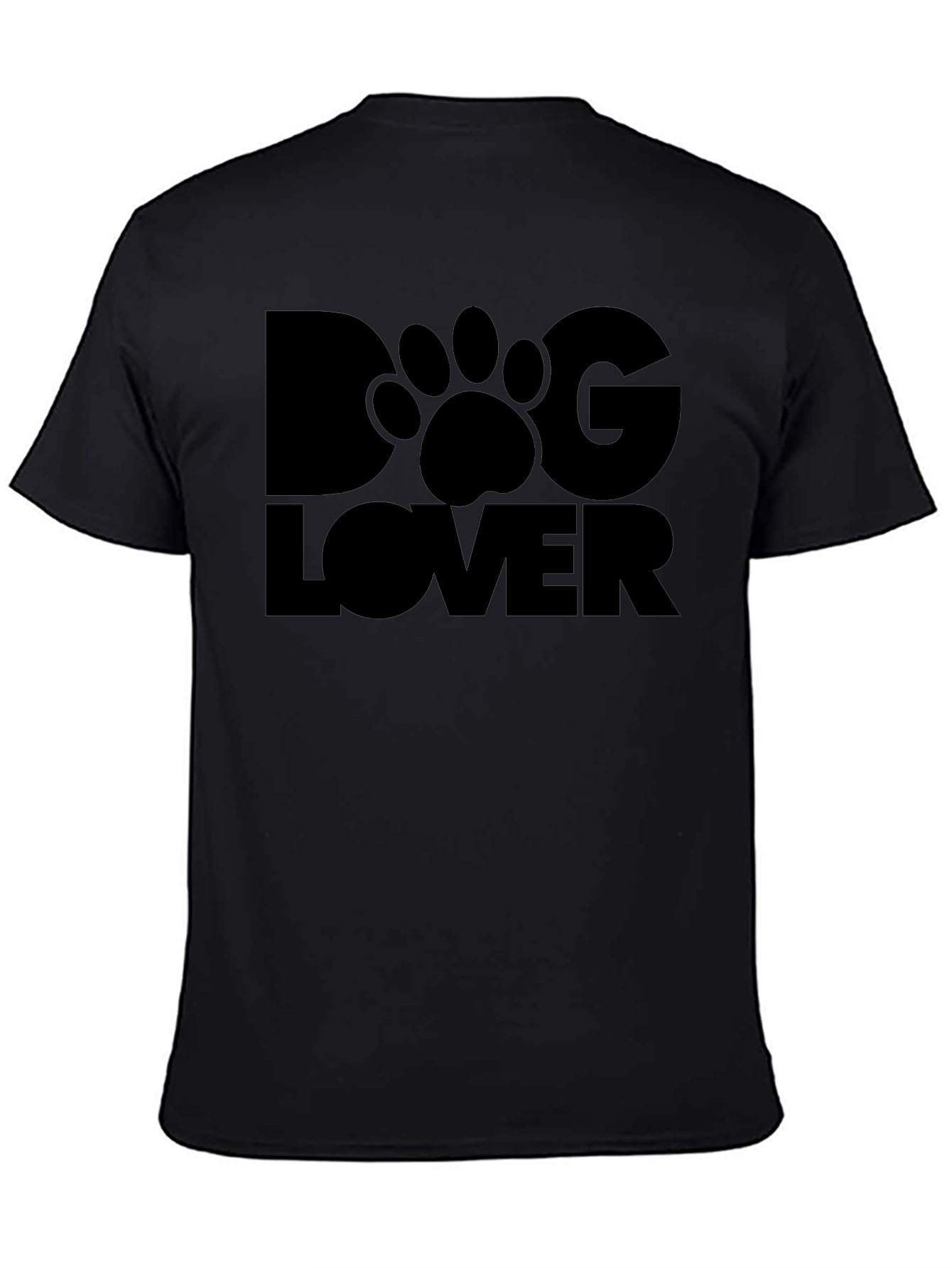 Dog Lover T-Shirt - Black Casual Tee