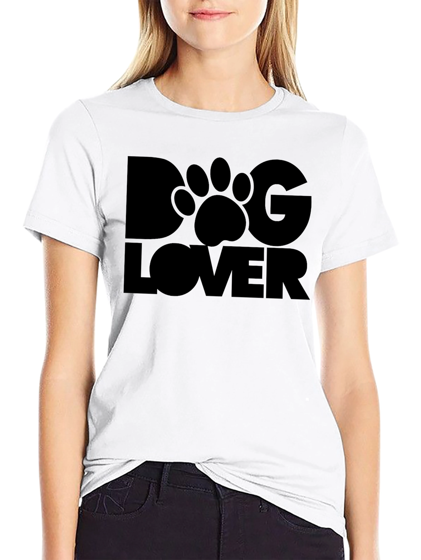 Dog Lover T-Shirt - Black Casual Tee